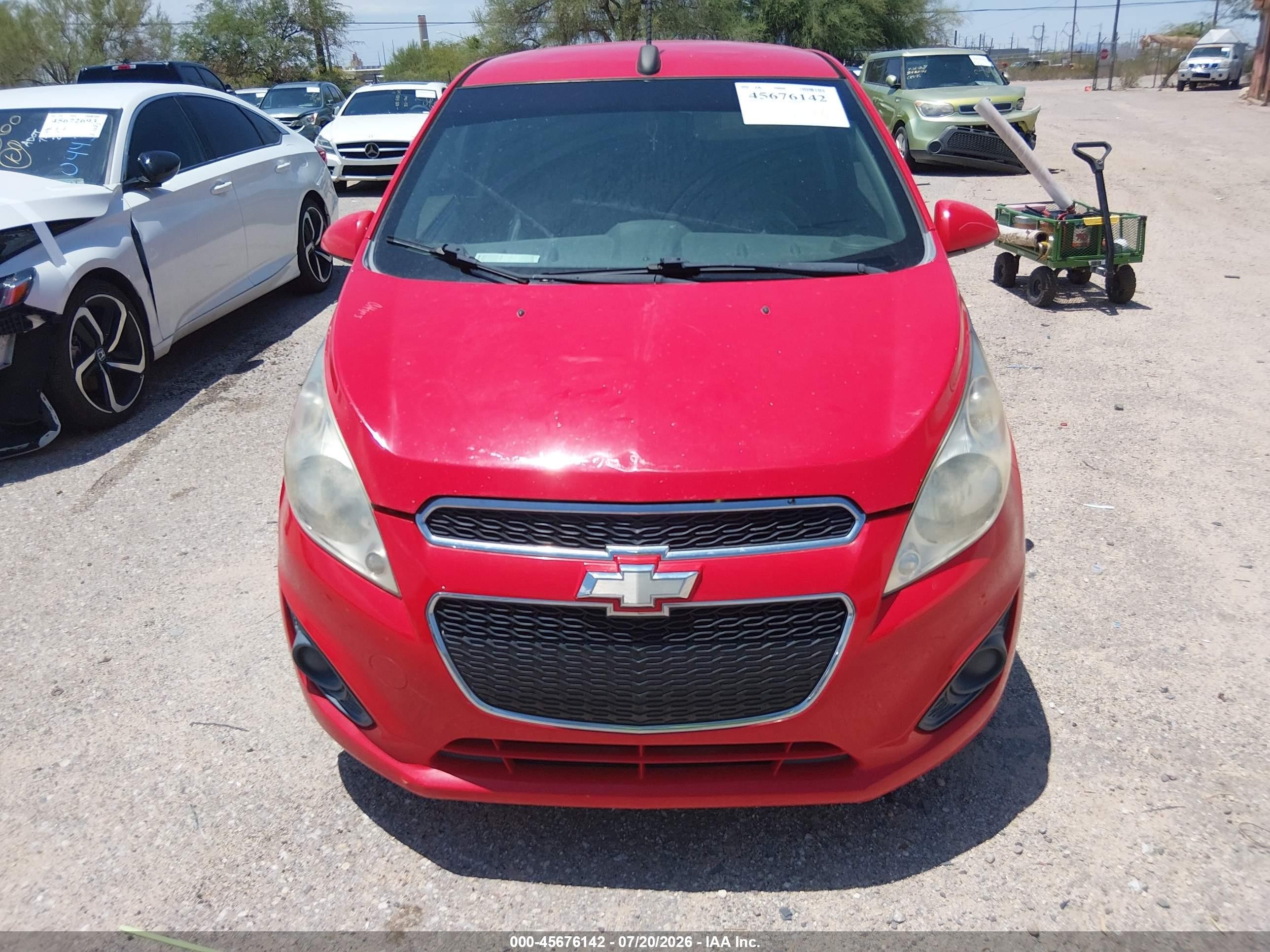 2015 Chevrolet Spark 1lt Cvt Red vin: KL8CD6S91FC719919