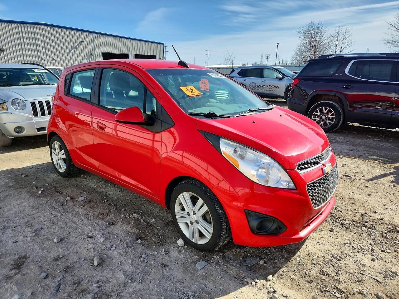 2015 Chevrolet Spark 1lt Red vin: KL8CD6S91FC735635