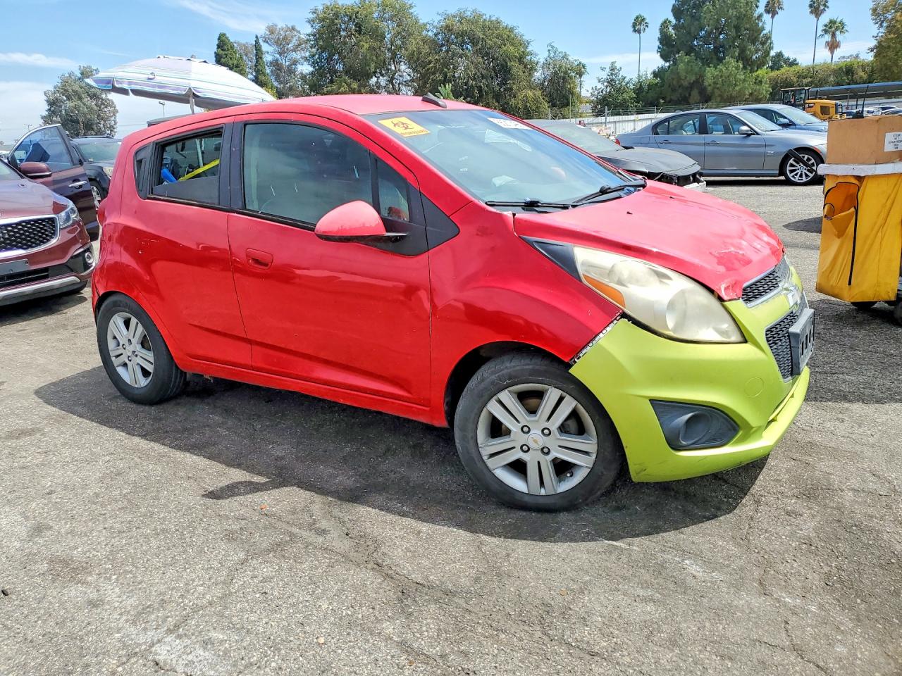 2013 Chevrolet Spark 1lt Red vin: KL8CD6S92DC501632