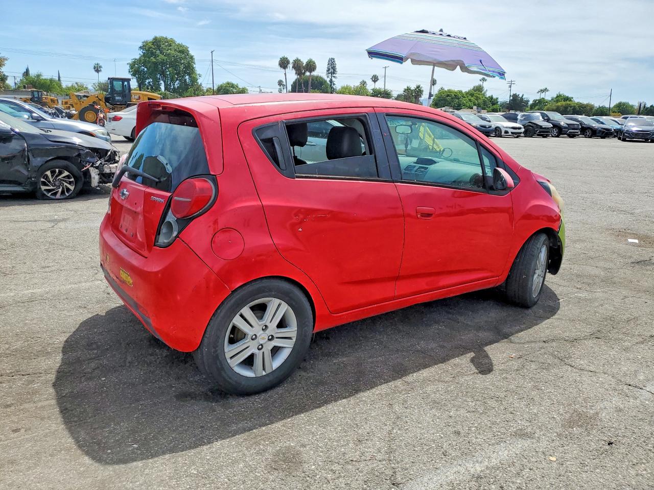 2013 Chevrolet Spark 1lt Red vin: KL8CD6S92DC501632