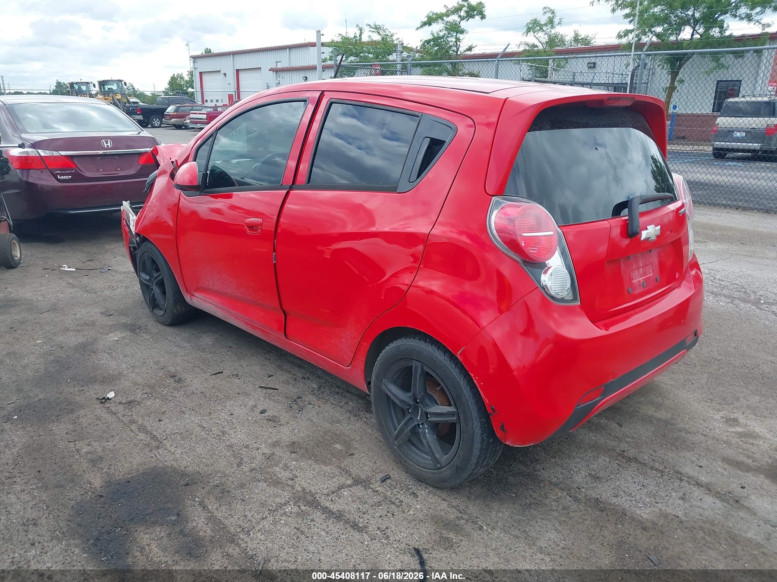 2014 Chevrolet Spark 1lt Auto Red vin: KL8CD6S92EC559905