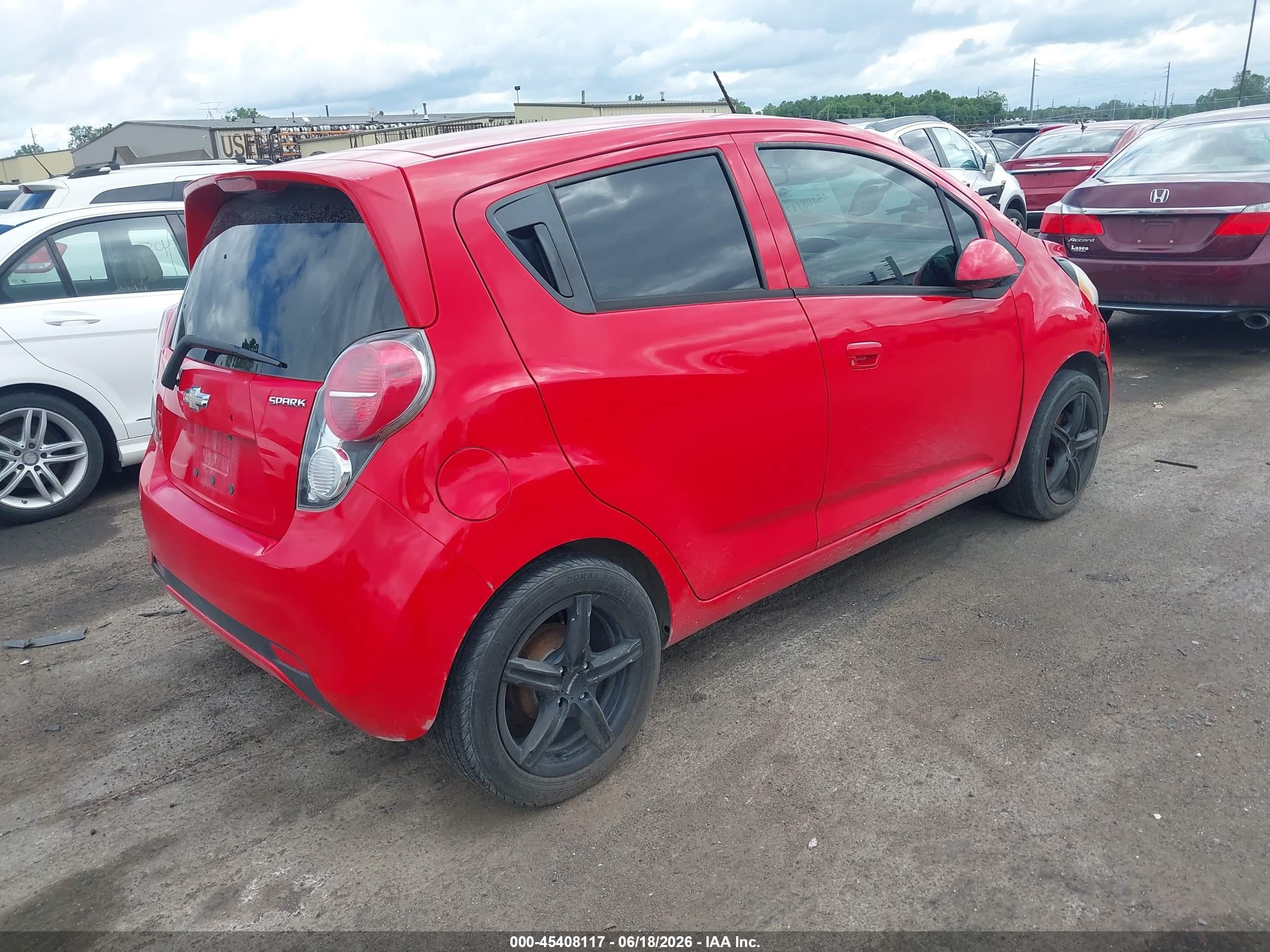 2014 Chevrolet Spark 1lt Auto Red vin: KL8CD6S92EC559905