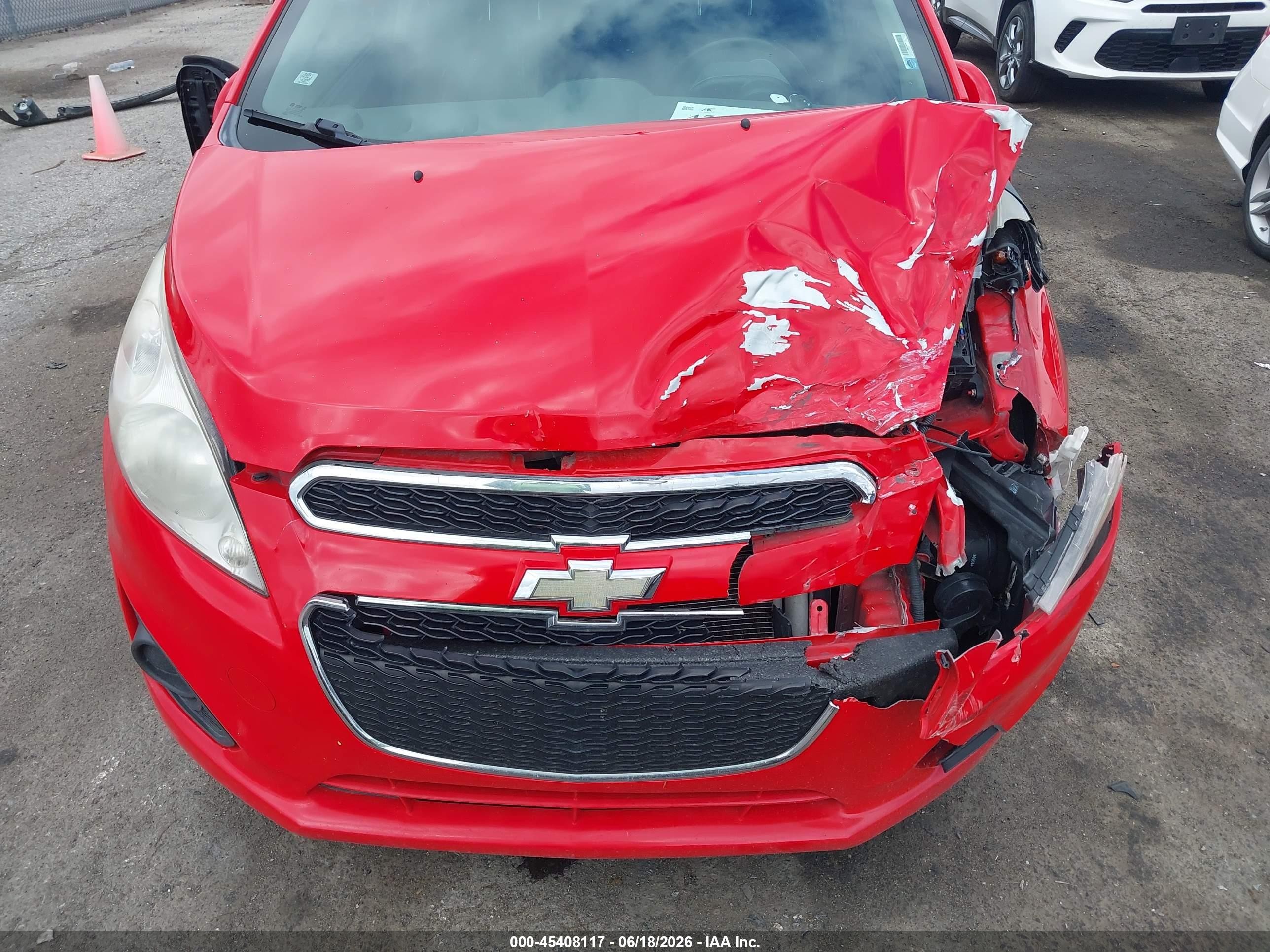 2014 Chevrolet Spark 1lt Auto Red vin: KL8CD6S92EC559905