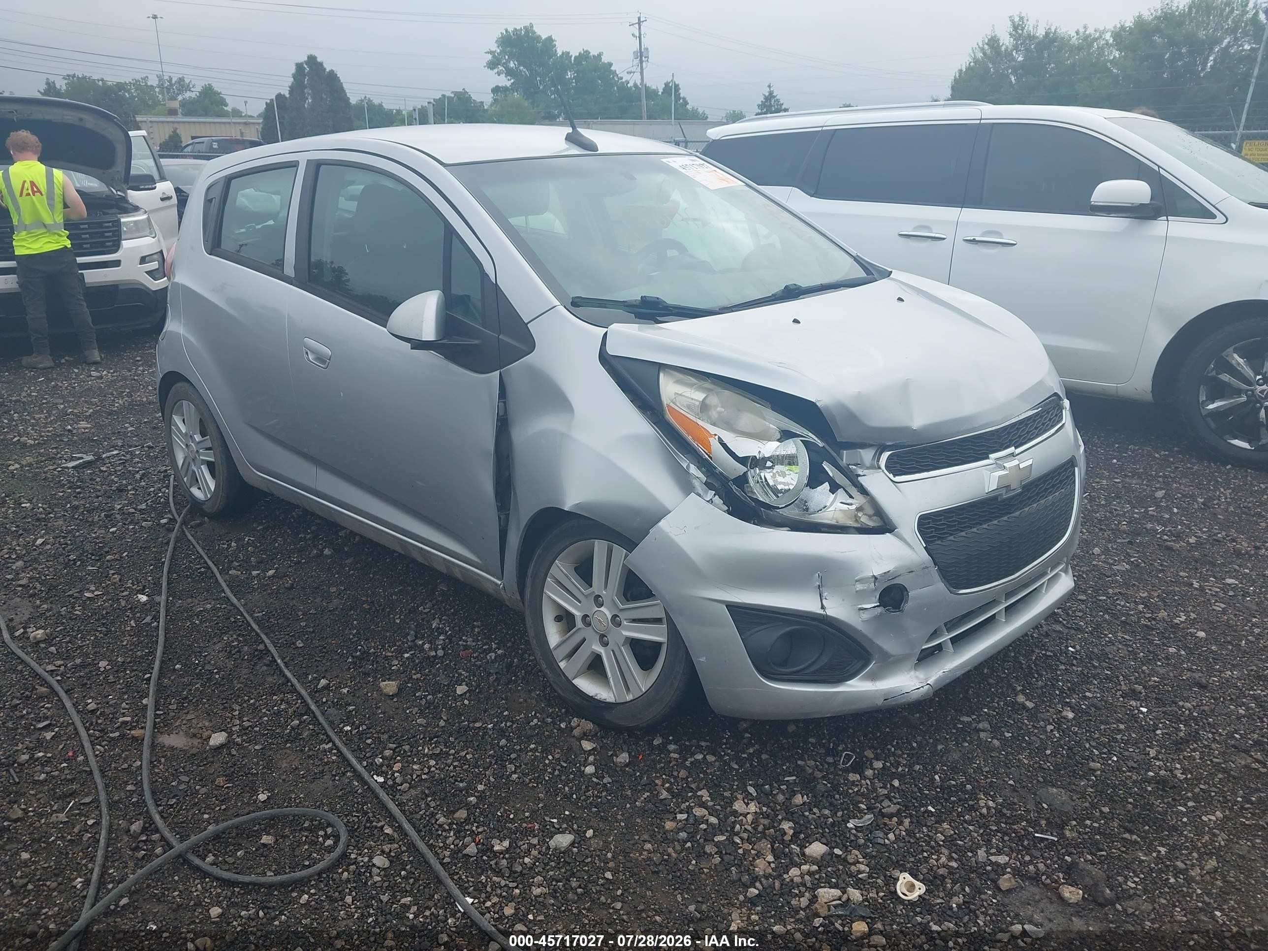 2013 Chevrolet Spark 1lt Auto Silver vin: KL8CD6S93DC541542