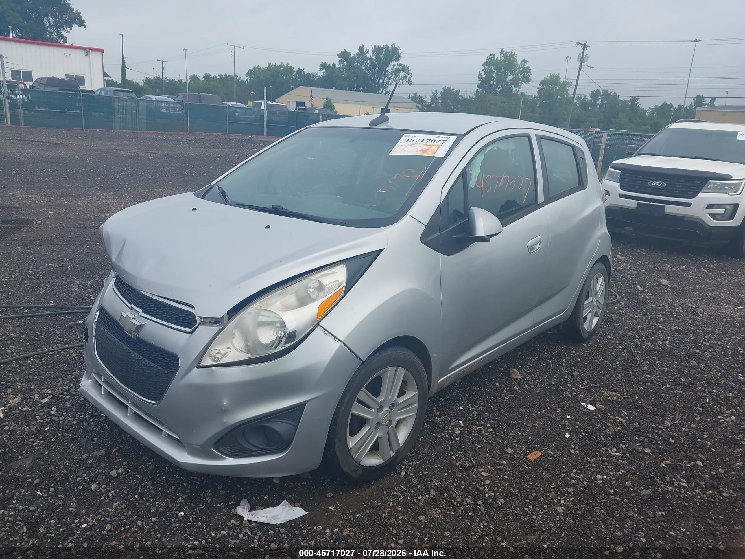 2013 Chevrolet Spark 1lt Auto Silver vin: KL8CD6S93DC541542