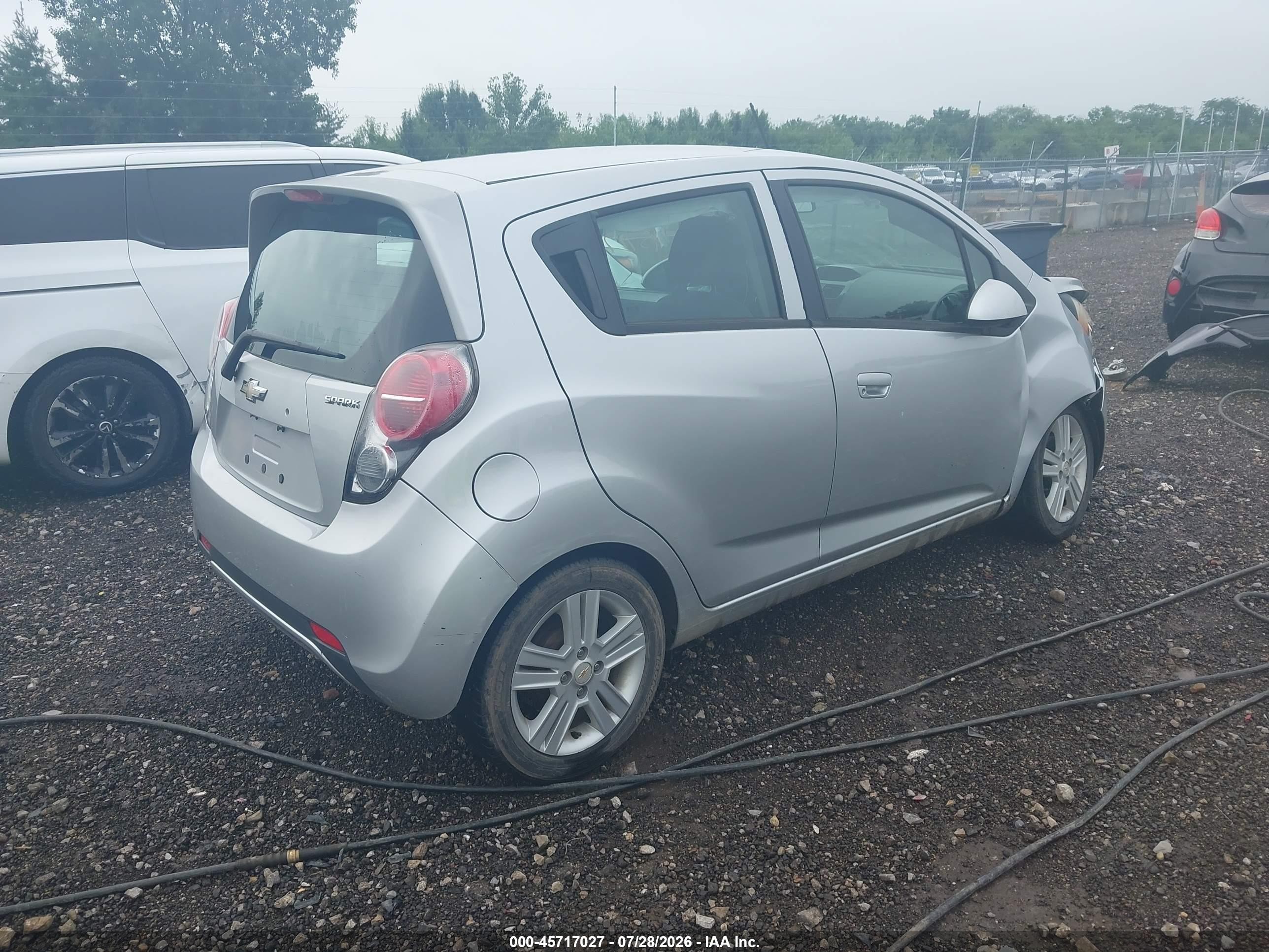2013 Chevrolet Spark 1lt Auto Silver vin: KL8CD6S93DC541542