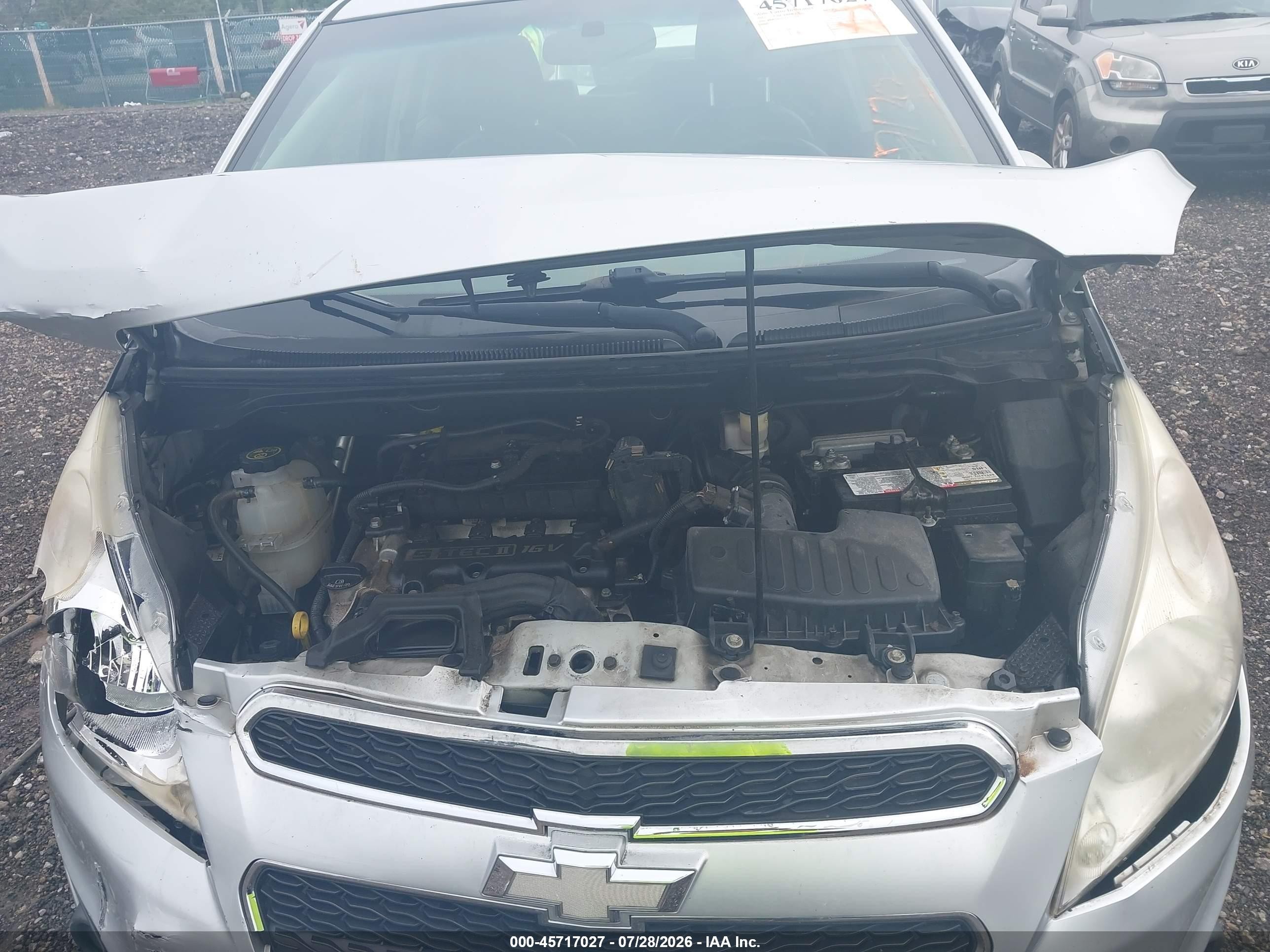 2013 Chevrolet Spark 1lt Auto Silver vin: KL8CD6S93DC541542