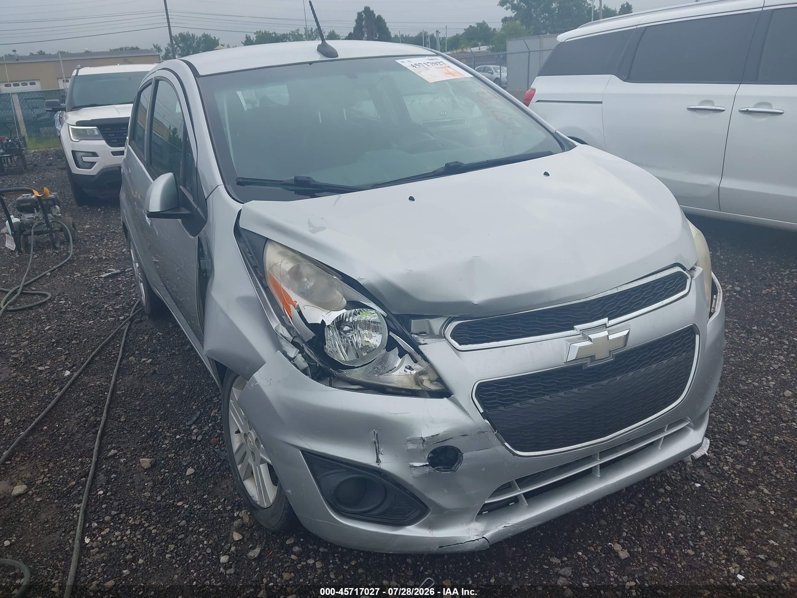 2013 Chevrolet Spark 1lt Auto Silver vin: KL8CD6S93DC541542