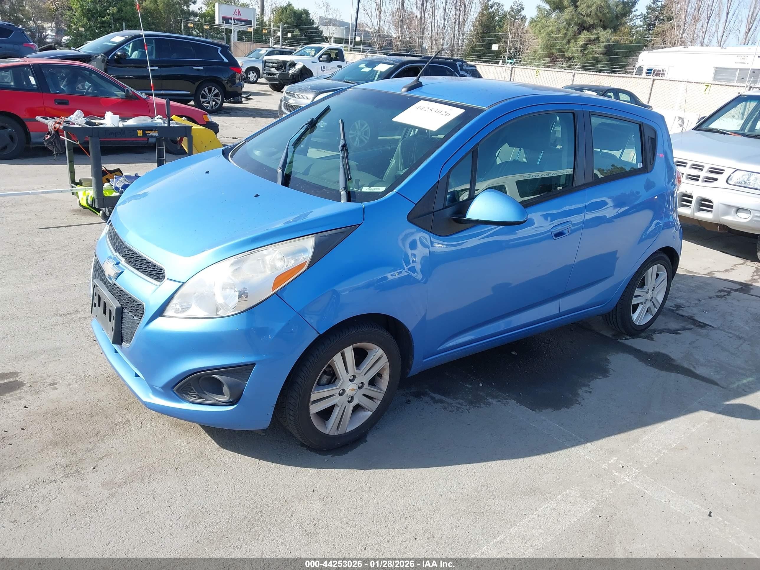 2013 Chevrolet Spark 1lt Auto Blue vin: KL8CD6S93DC620001