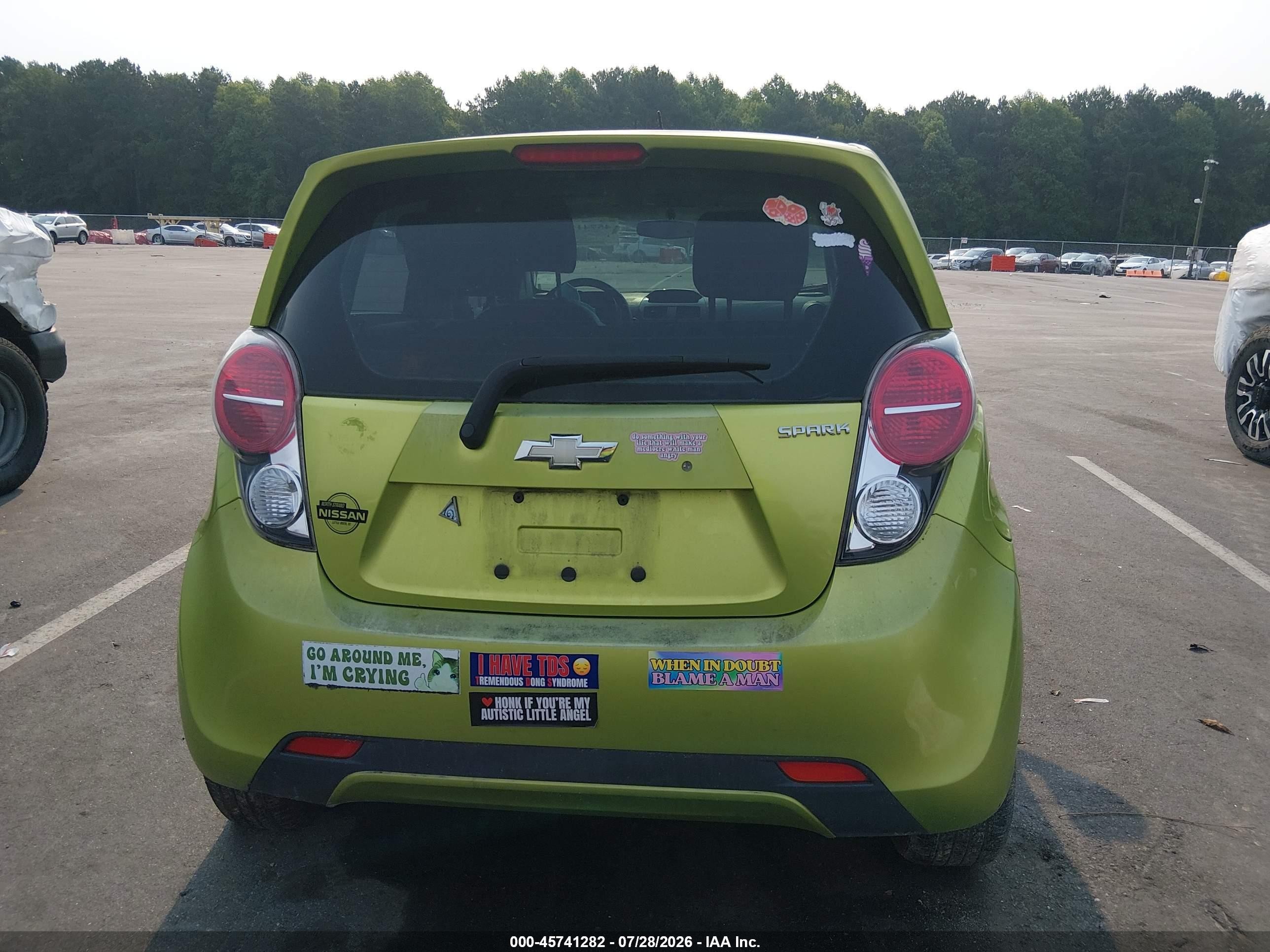2013 Chevrolet Spark 1lt Auto Green vin: KL8CD6S93DC627823