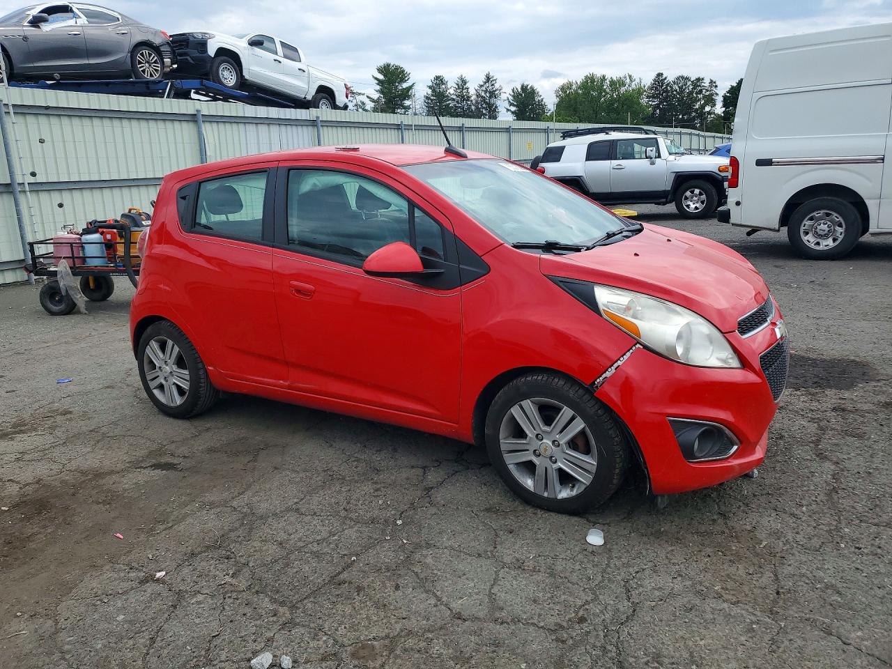 2014 Chevrolet Spark 1lt Red vin: KL8CD6S93EC439188