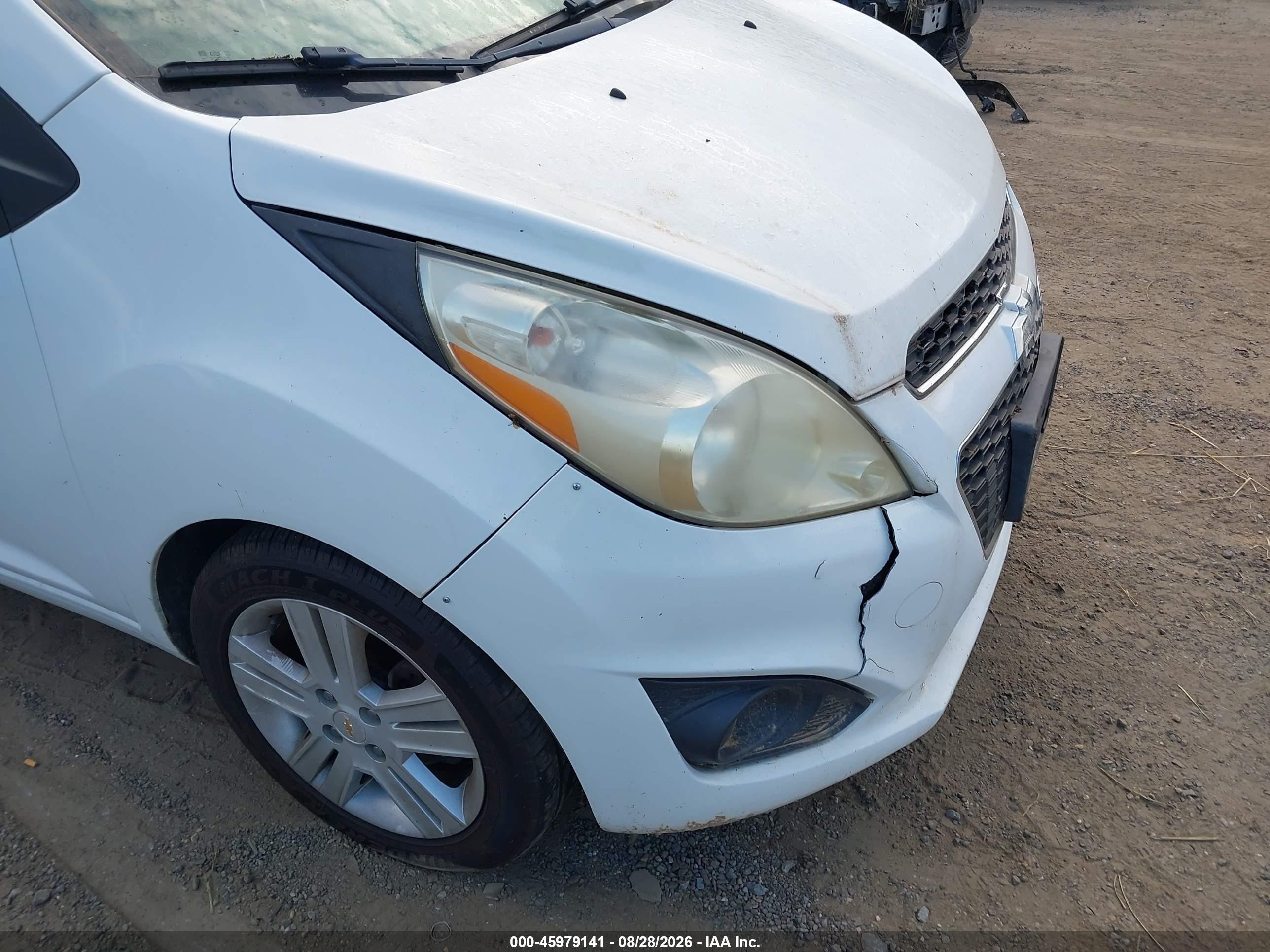 2014 Chevrolet Spark 1lt Auto White vin: KL8CD6S93EC483188