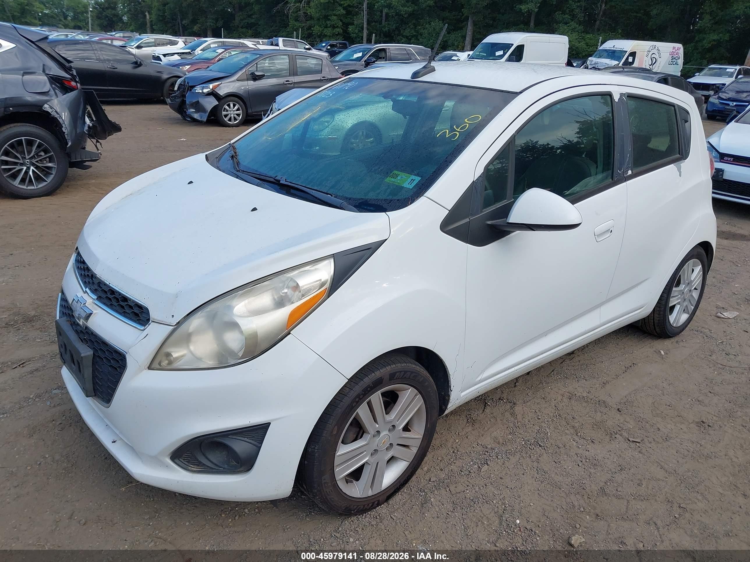 2014 Chevrolet Spark 1lt Auto White vin: KL8CD6S93EC483188