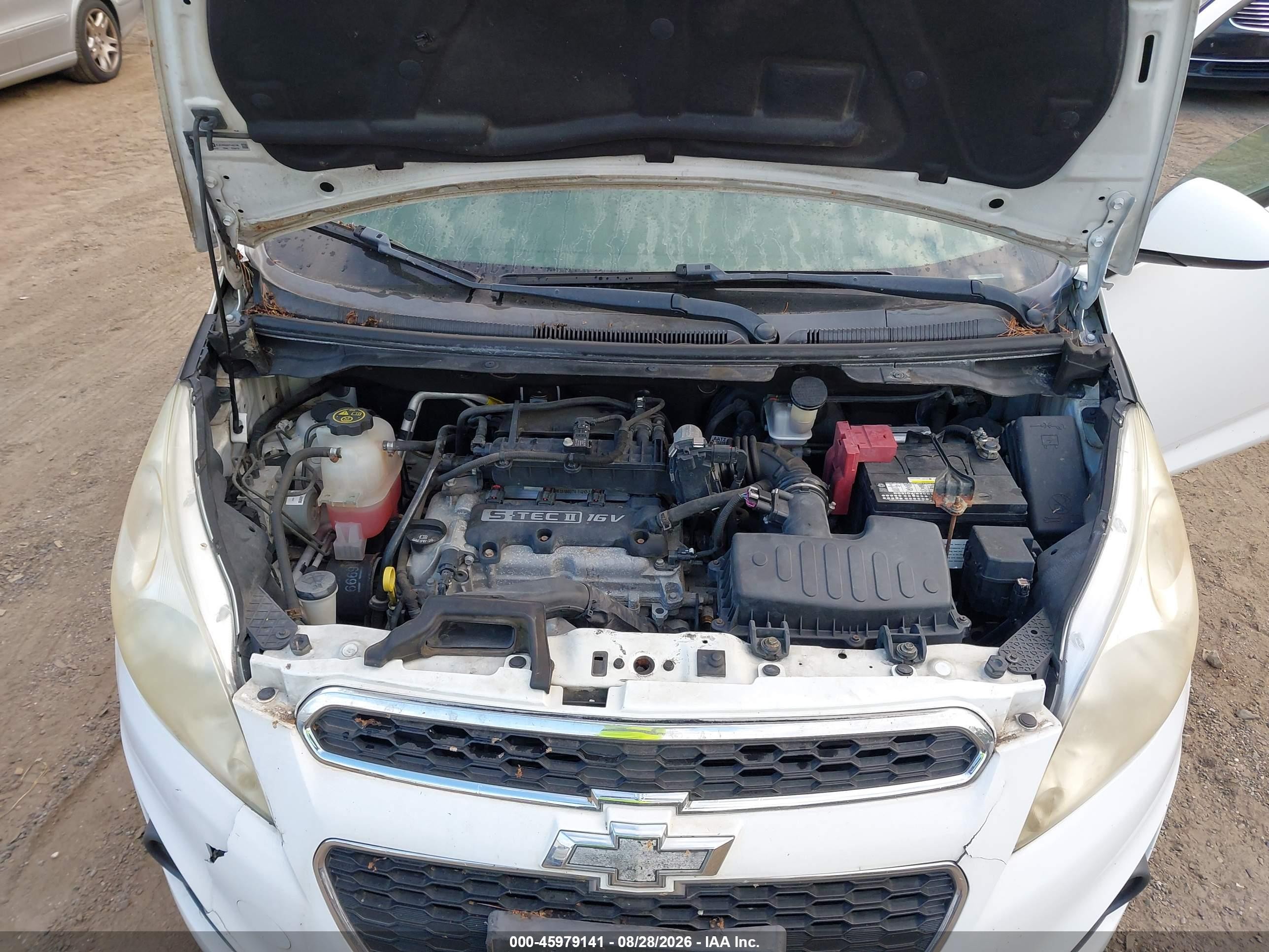 2014 Chevrolet Spark 1lt Auto White vin: KL8CD6S93EC483188