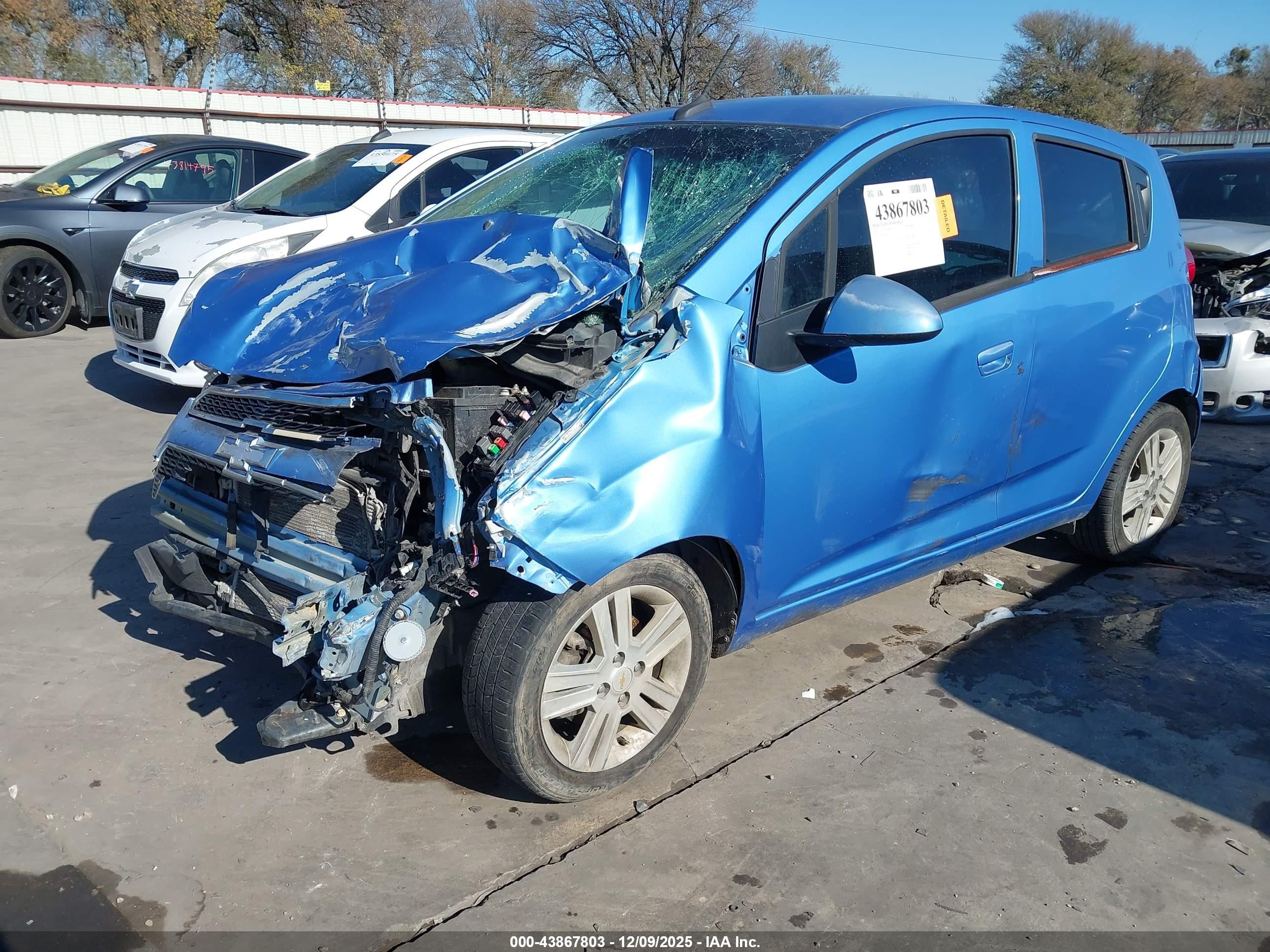 2014 Chevrolet Spark 1lt Auto Blue vin: KL8CD6S93EC527822