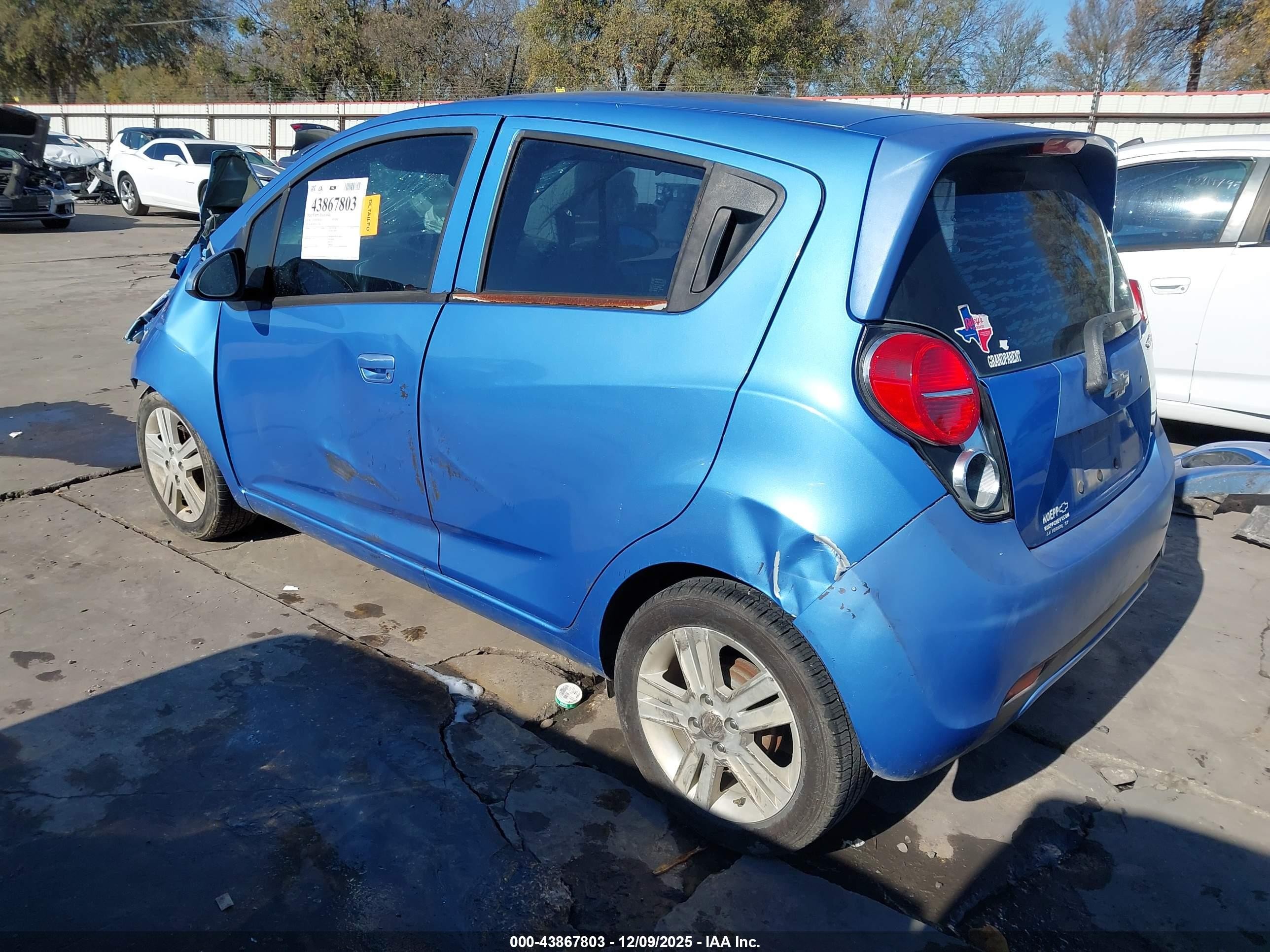 2014 Chevrolet Spark 1lt Auto Blue vin: KL8CD6S93EC527822