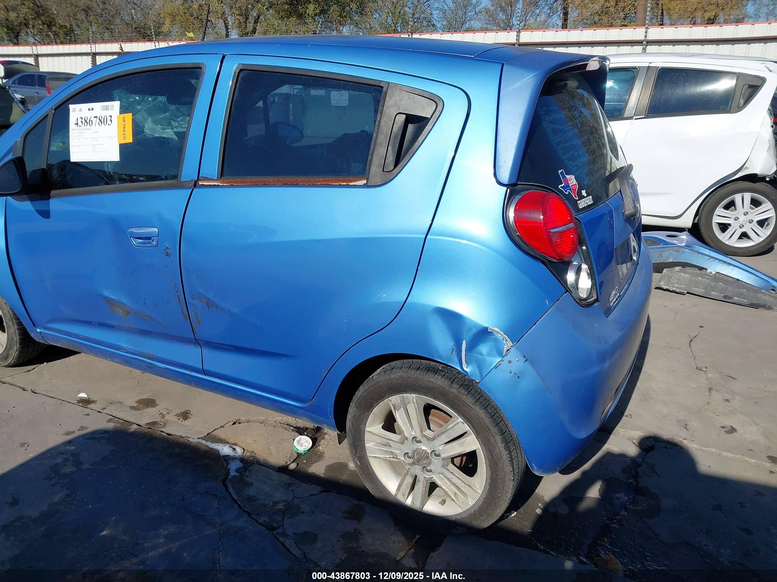 2014 Chevrolet Spark 1lt Auto Blue vin: KL8CD6S93EC527822