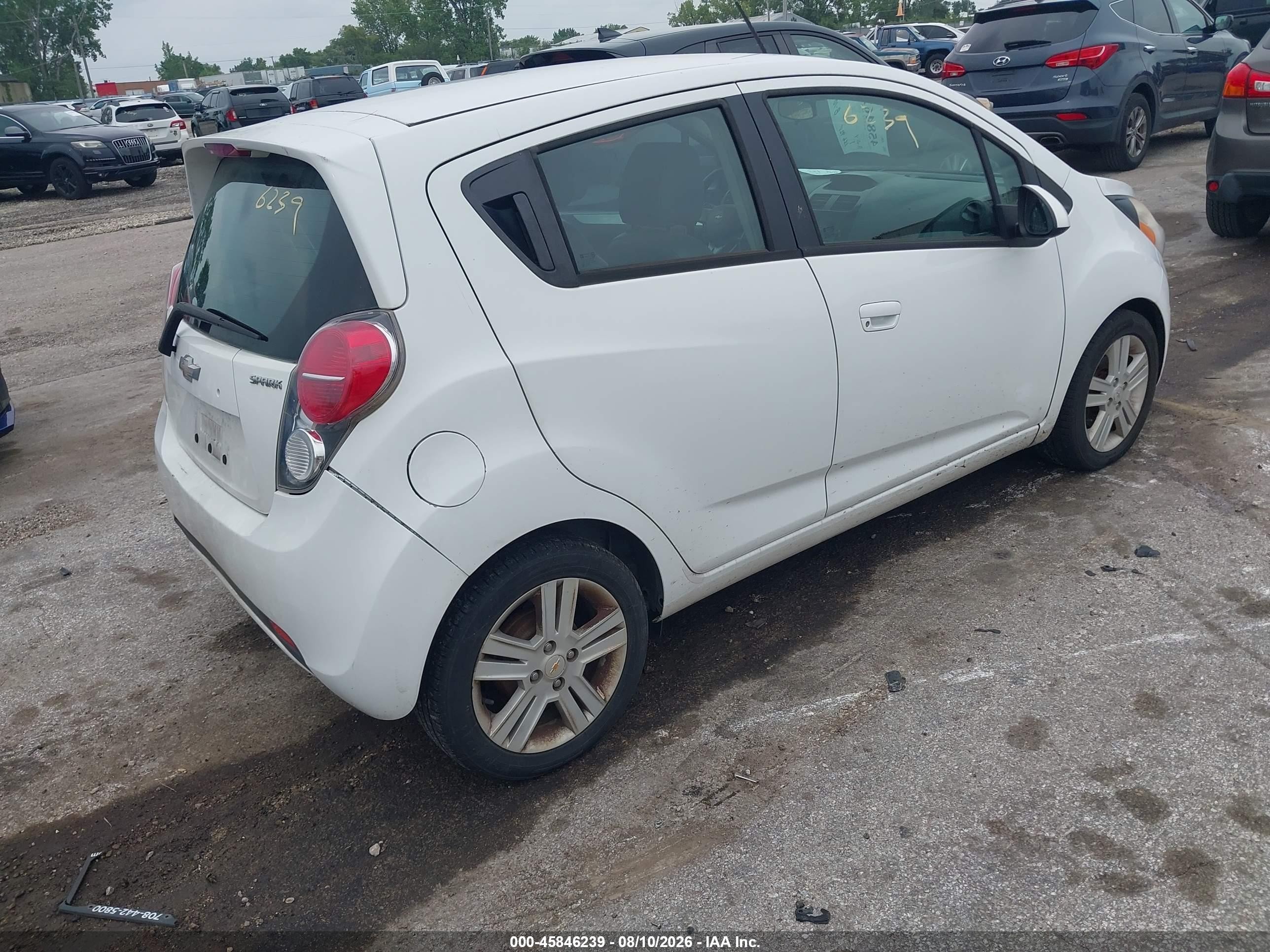 2014 Chevrolet Spark 1lt Auto White vin: KL8CD6S93EC537119