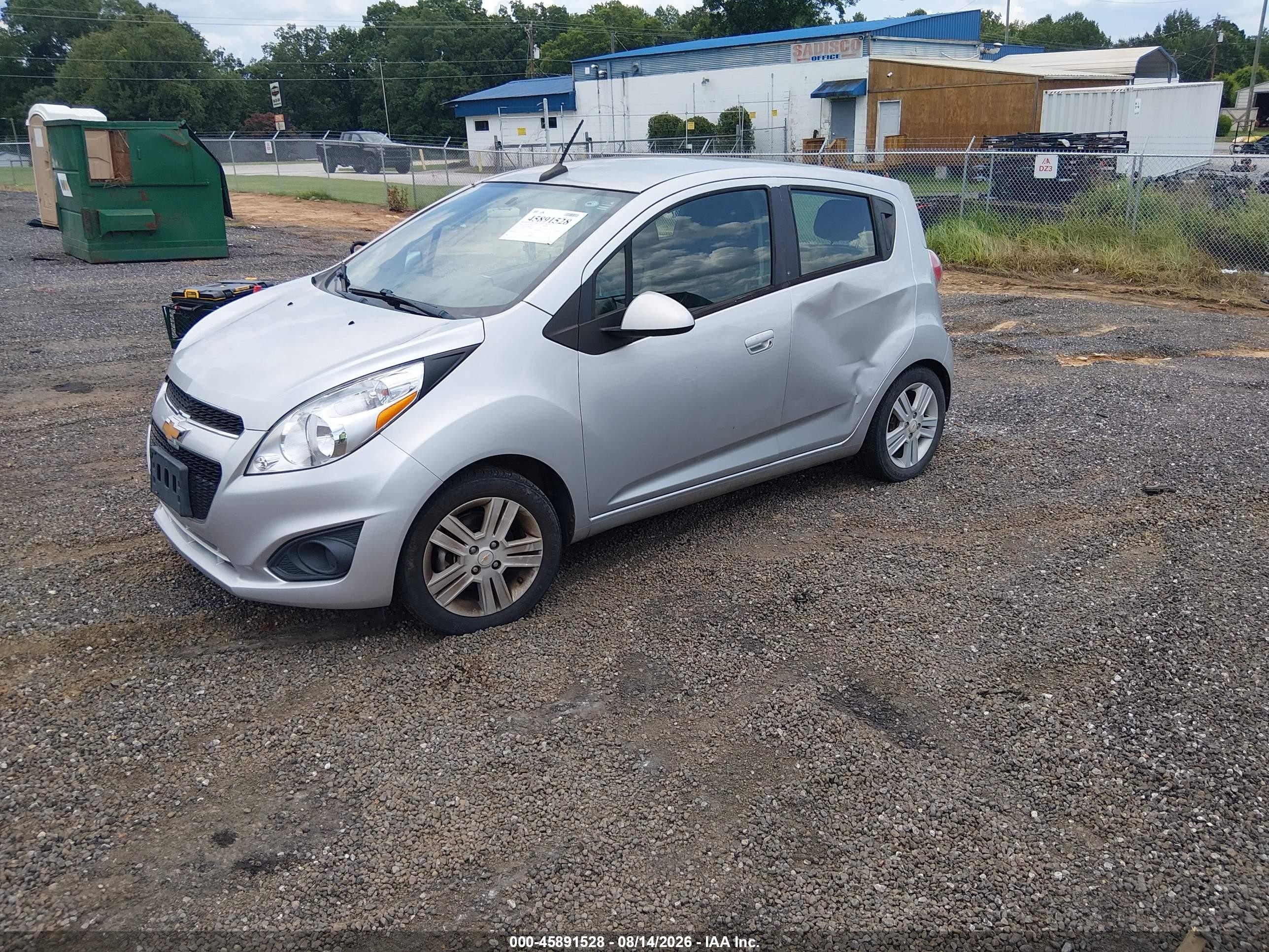 2014 Chevrolet Spark 1lt Auto Silver vin: KL8CD6S93EC548654