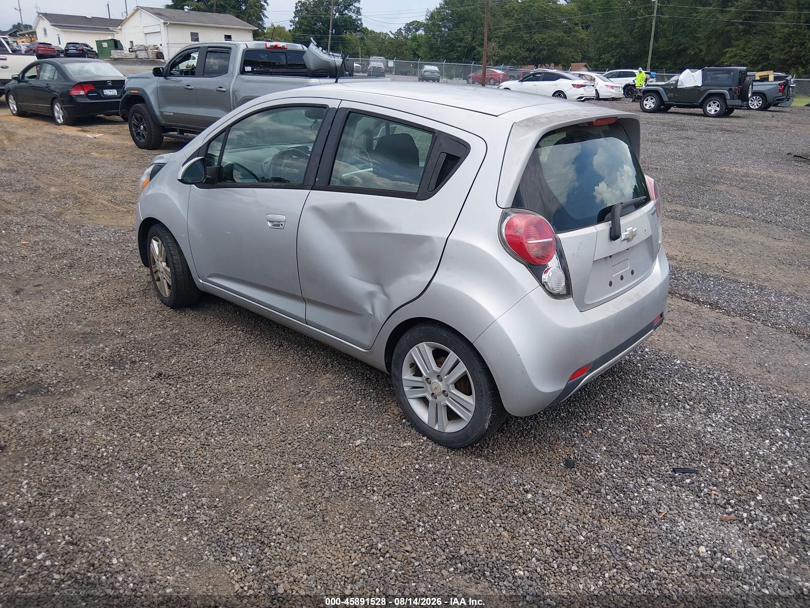 2014 Chevrolet Spark 1lt Auto Silver vin: KL8CD6S93EC548654