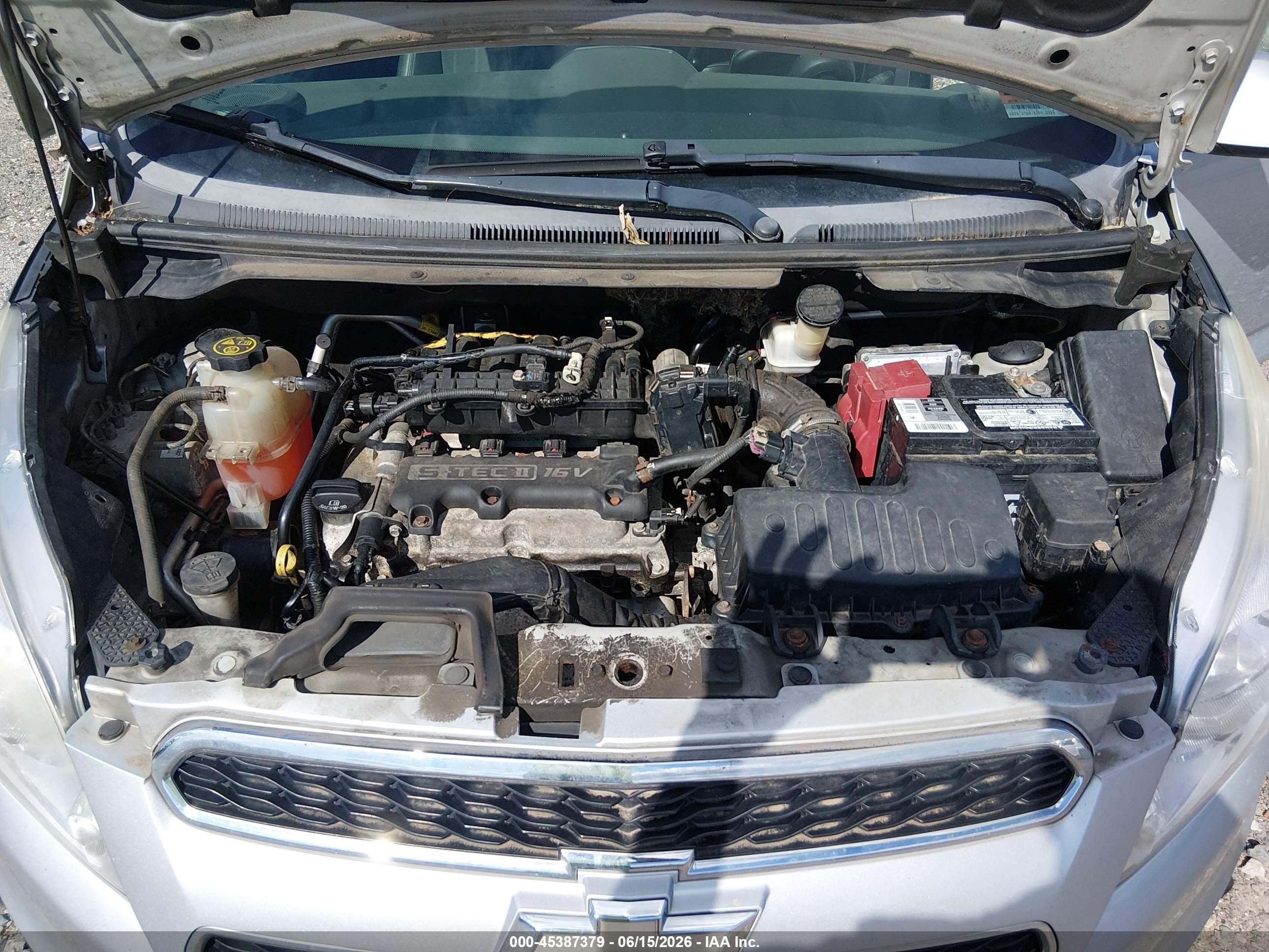 2015 Chevrolet Spark 1lt Cvt Silver vin: KL8CD6S93FC732011