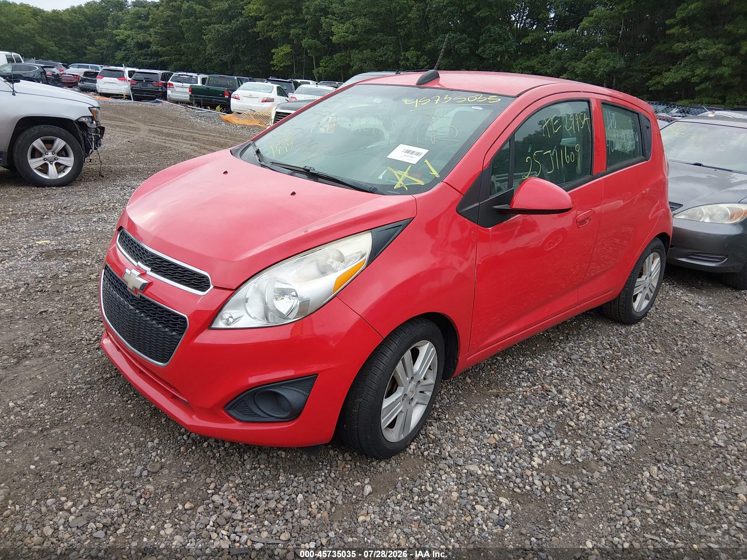 2015 Chevrolet Spark 1lt Cvt Red vin: KL8CD6S93FC739377