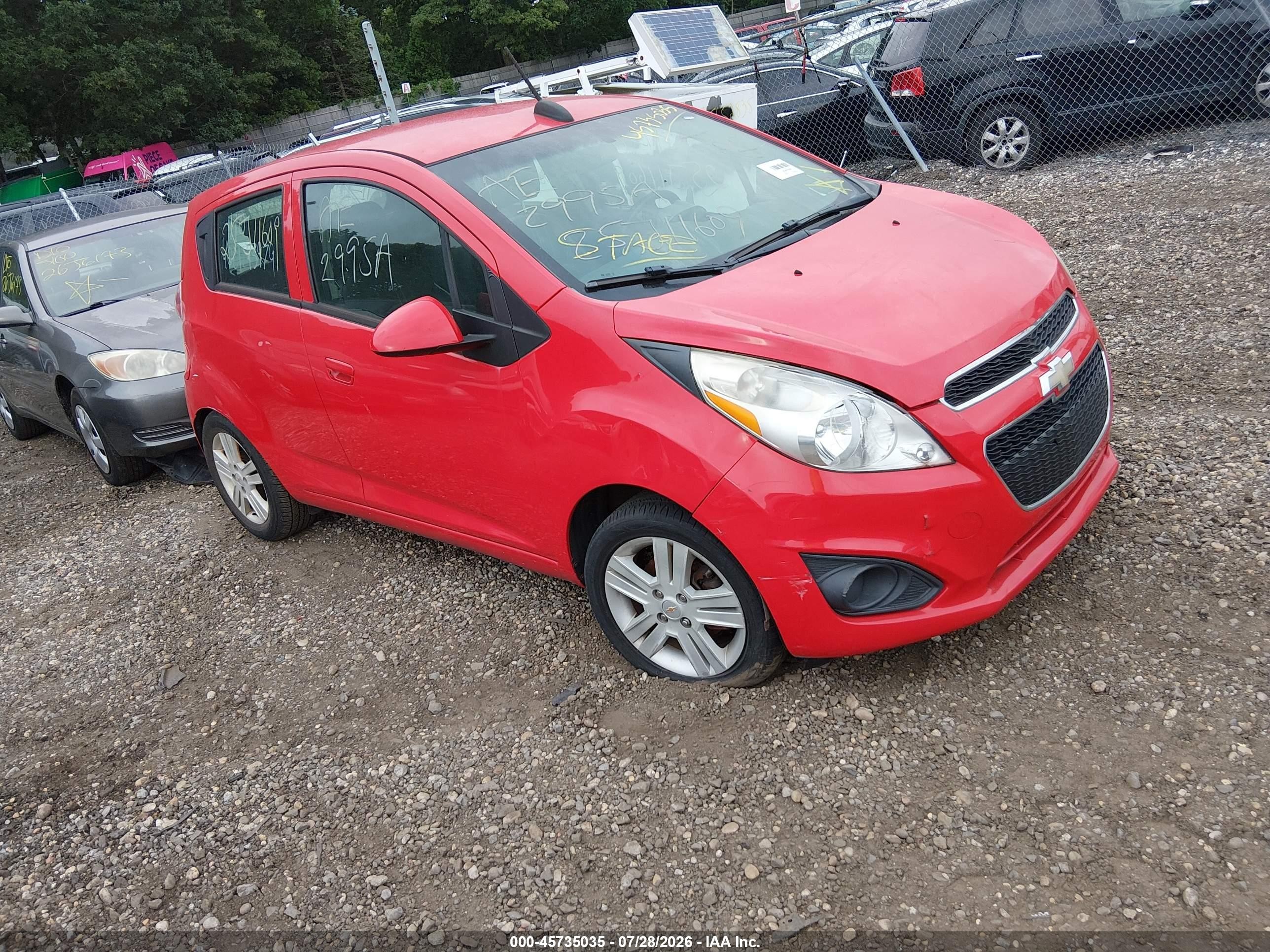 2015 Chevrolet Spark 1lt Cvt Red vin: KL8CD6S93FC739377