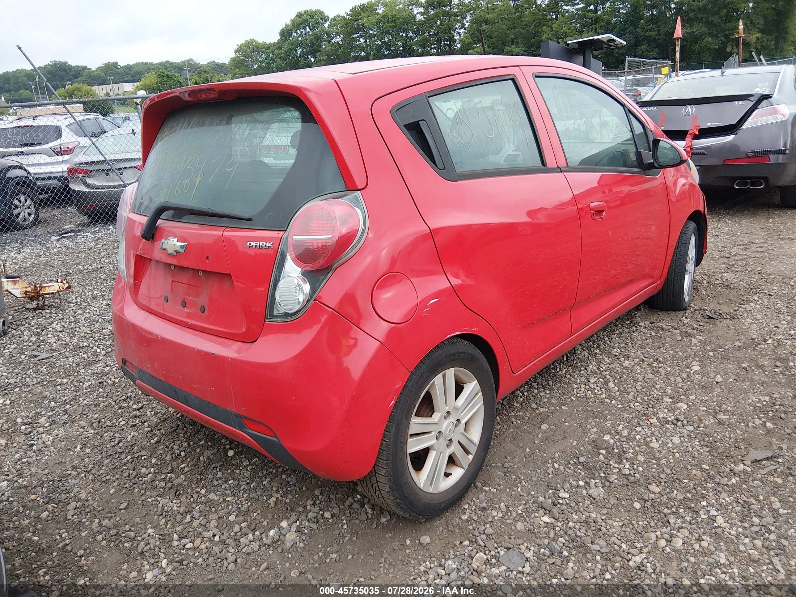 2015 Chevrolet Spark 1lt Cvt Red vin: KL8CD6S93FC739377