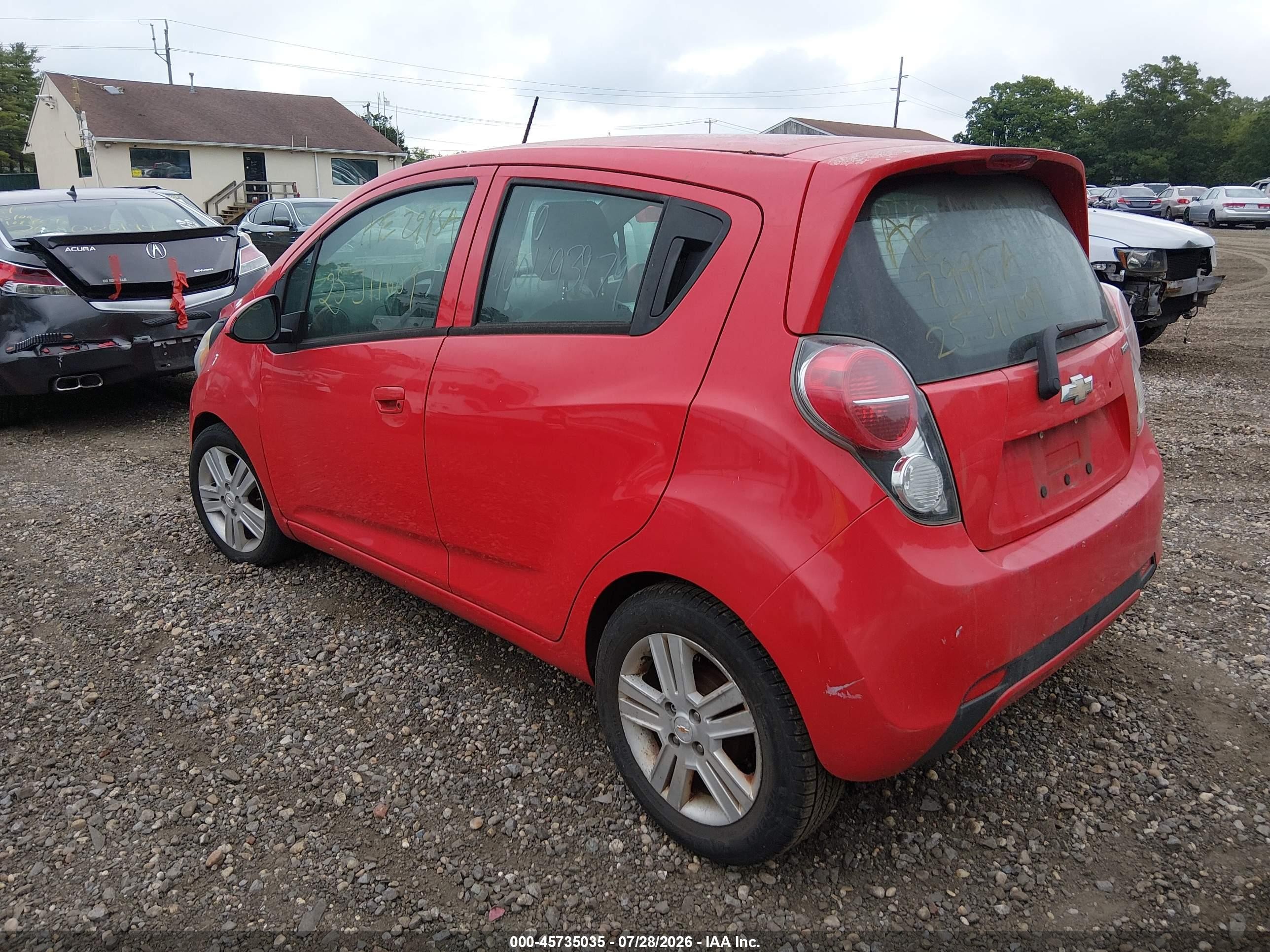 2015 Chevrolet Spark 1lt Cvt Red vin: KL8CD6S93FC739377