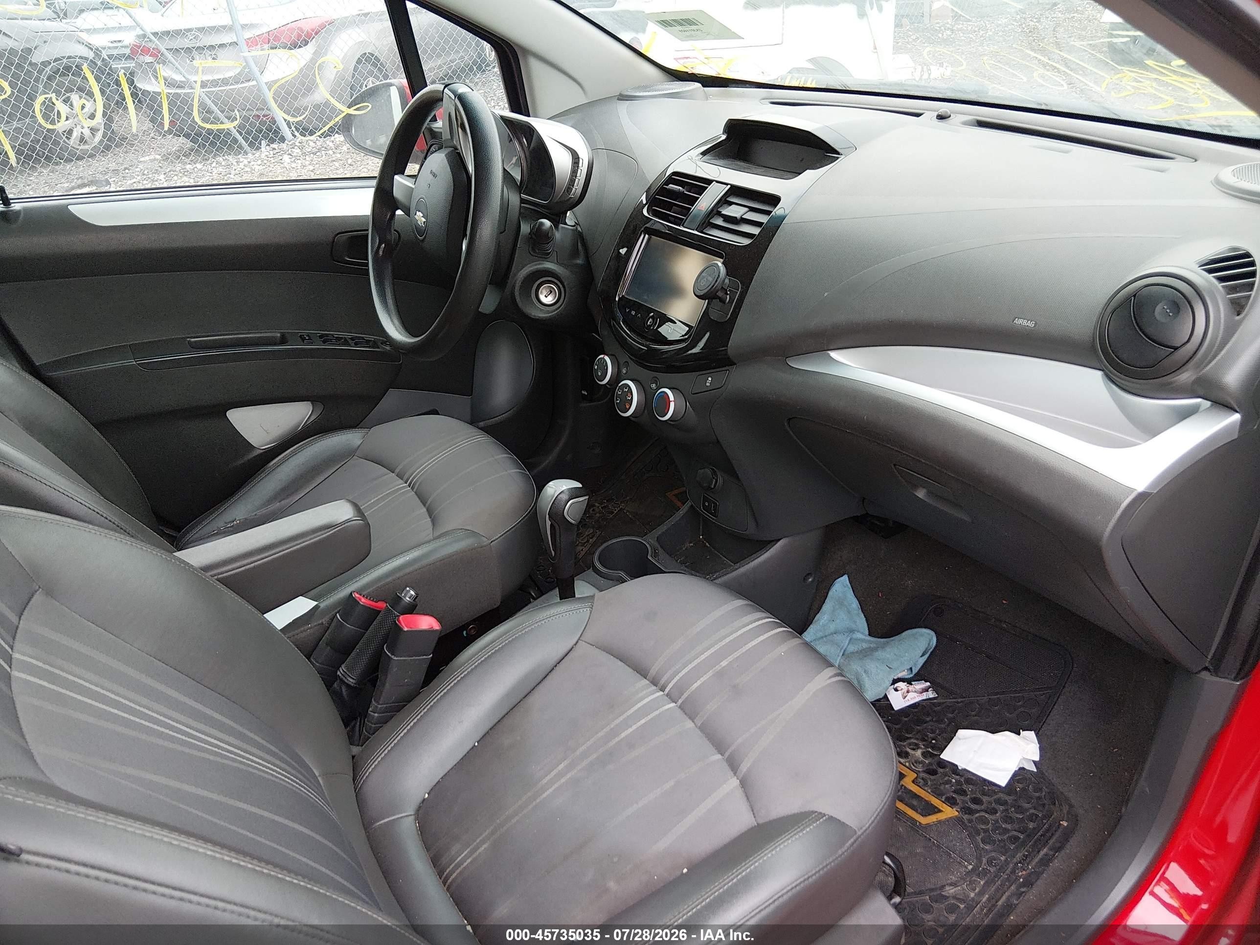 2015 Chevrolet Spark 1lt Cvt Red vin: KL8CD6S93FC739377