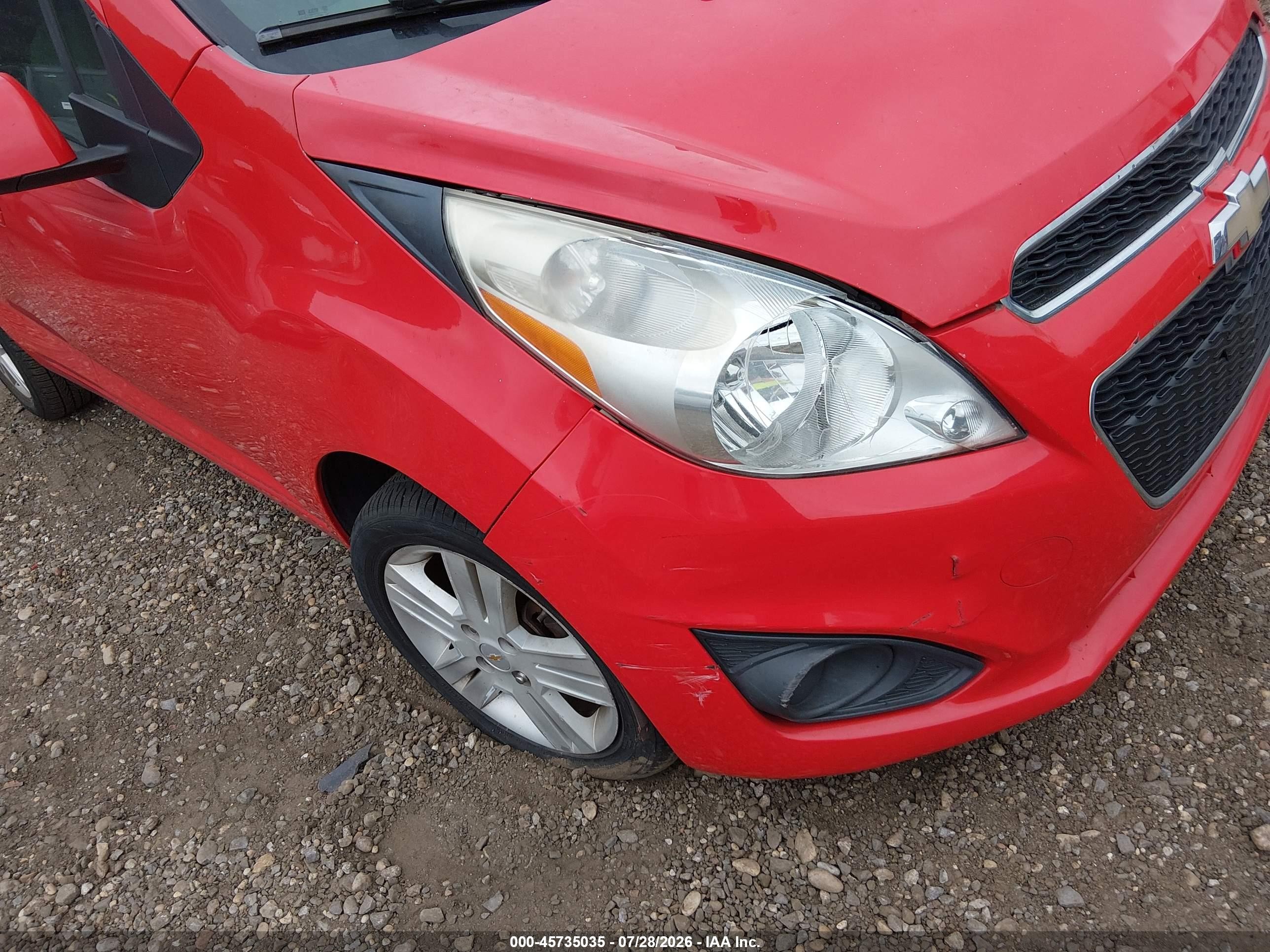 2015 Chevrolet Spark 1lt Cvt Red vin: KL8CD6S93FC739377