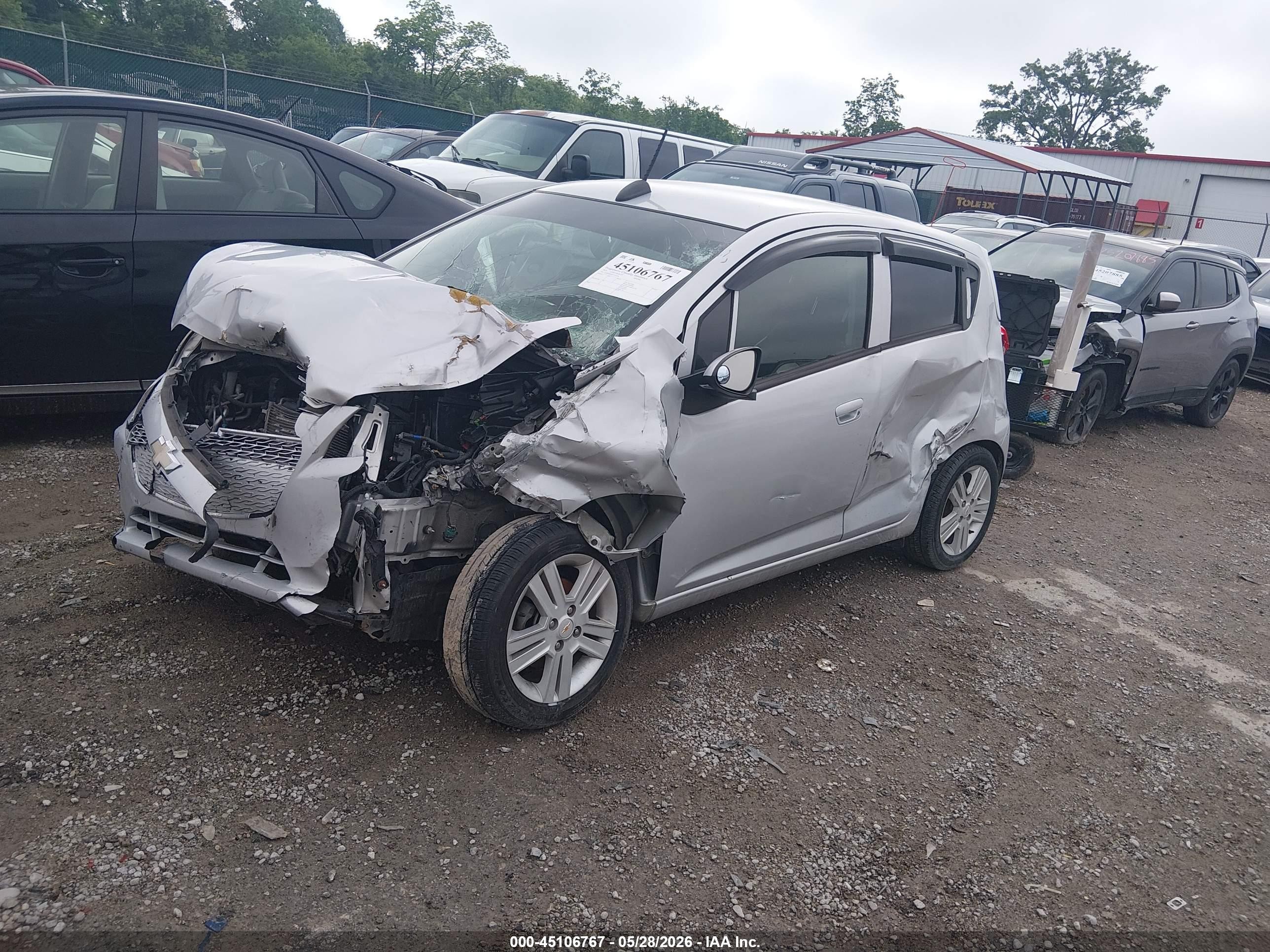 2015 Chevrolet Spark 1lt Cvt Silver vin: KL8CD6S93FC753439