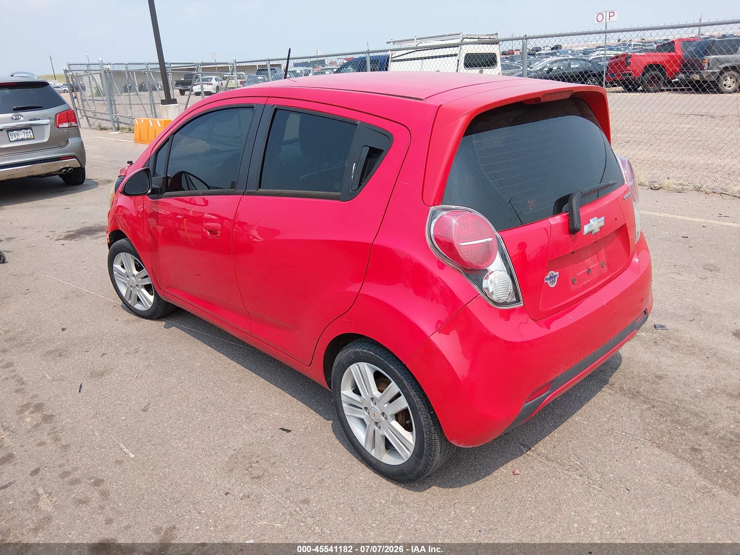 2013 Chevrolet Spark 1lt Auto Red vin: KL8CD6S94DC502071