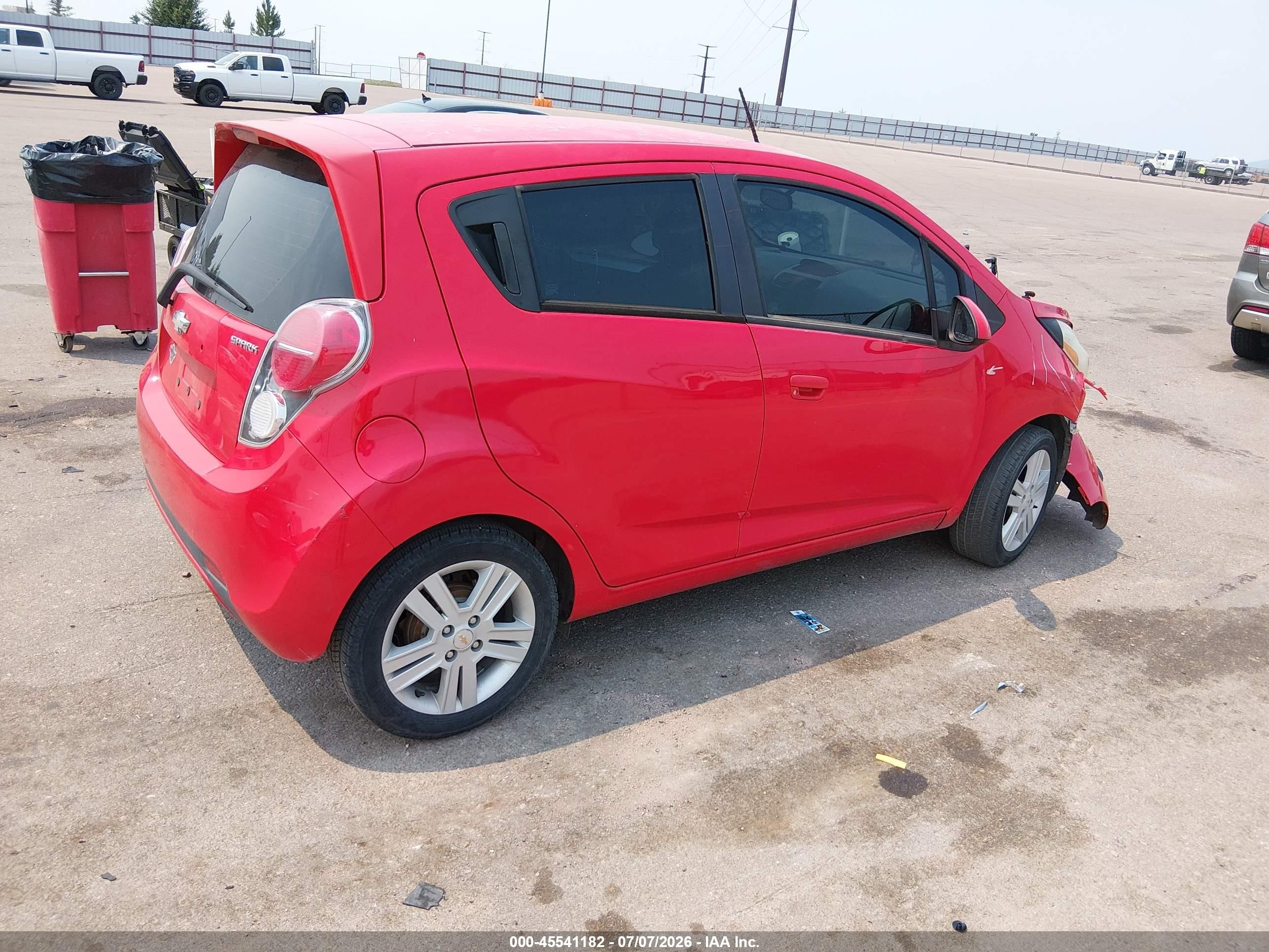 2013 Chevrolet Spark 1lt Auto Red vin: KL8CD6S94DC502071