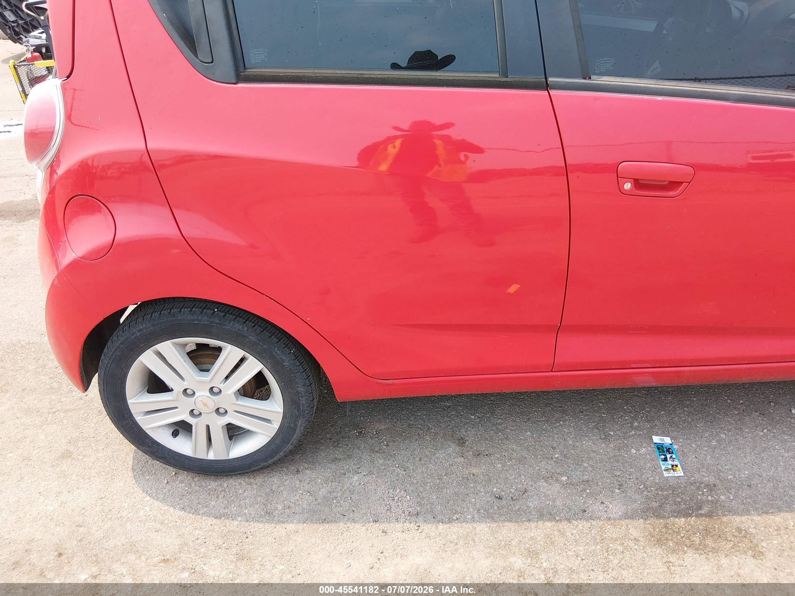 2013 Chevrolet Spark 1lt Auto Red vin: KL8CD6S94DC502071