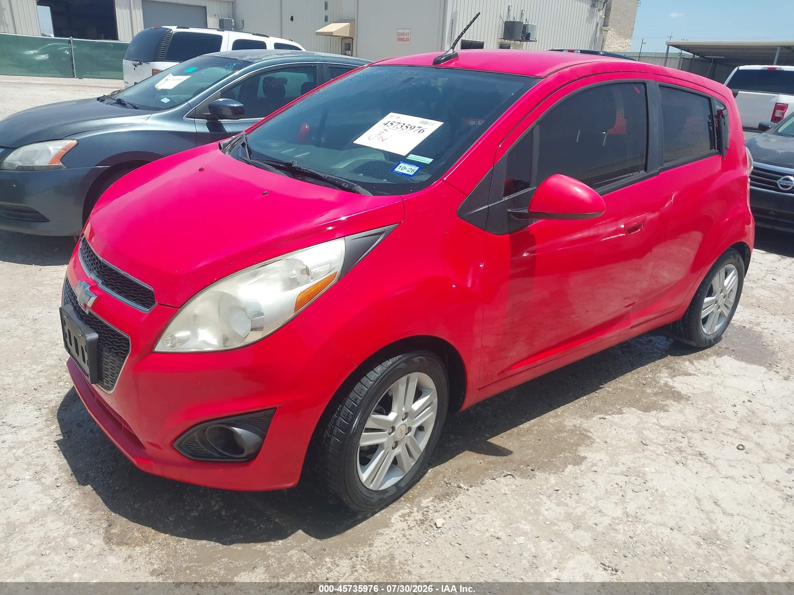 2013 Chevrolet Spark 1lt Auto Red vin: KL8CD6S94DC568085