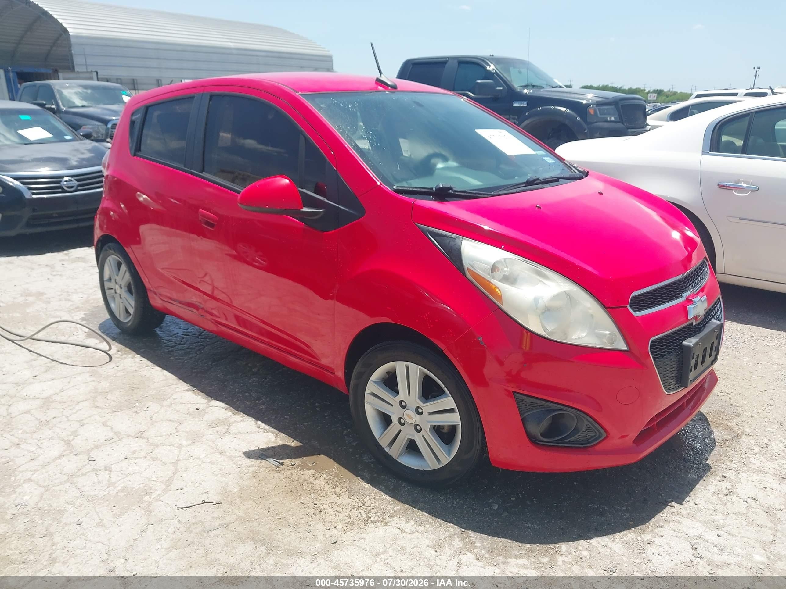 2013 Chevrolet Spark 1lt Auto Red vin: KL8CD6S94DC568085