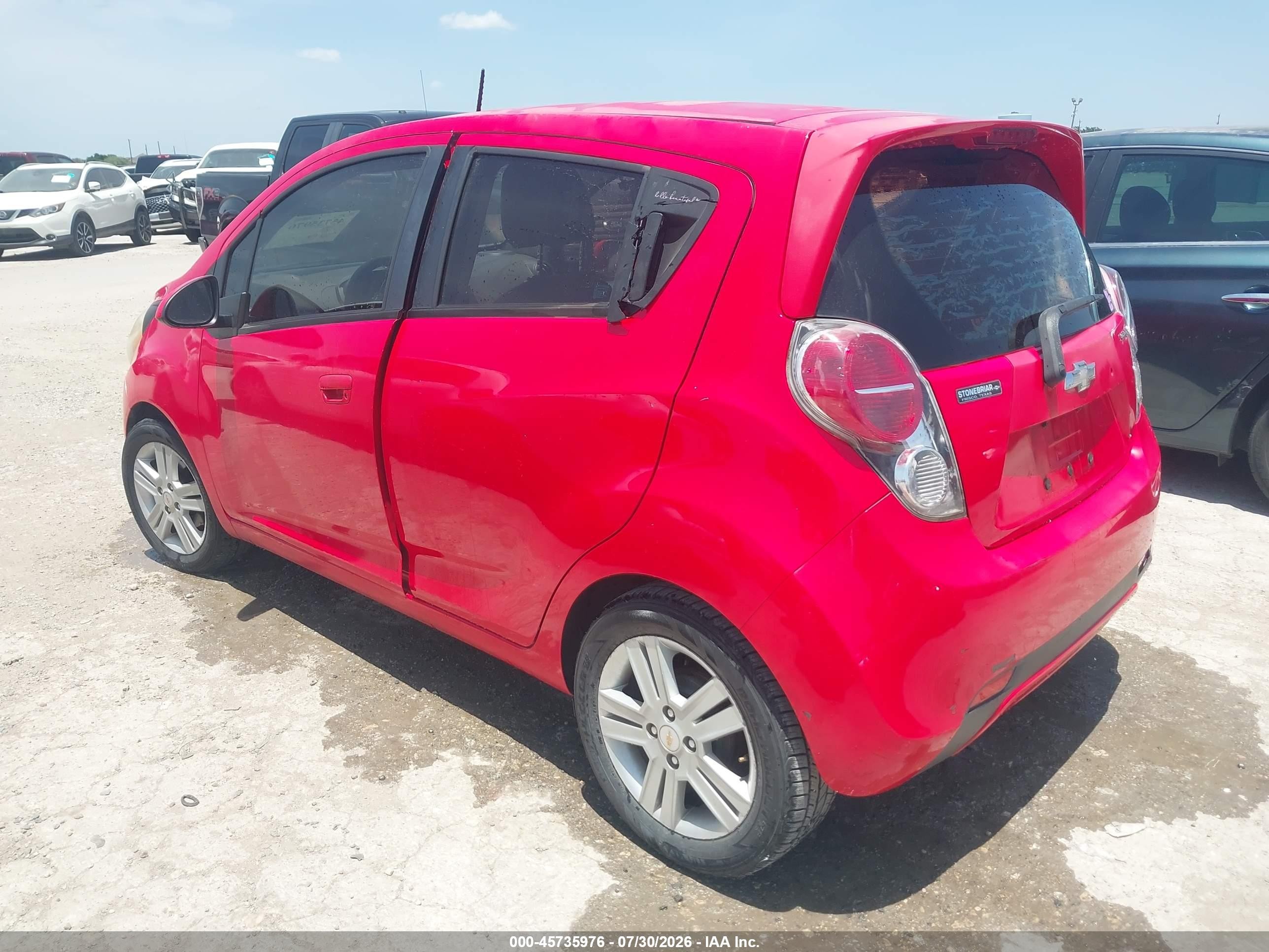 2013 Chevrolet Spark 1lt Auto Red vin: KL8CD6S94DC568085