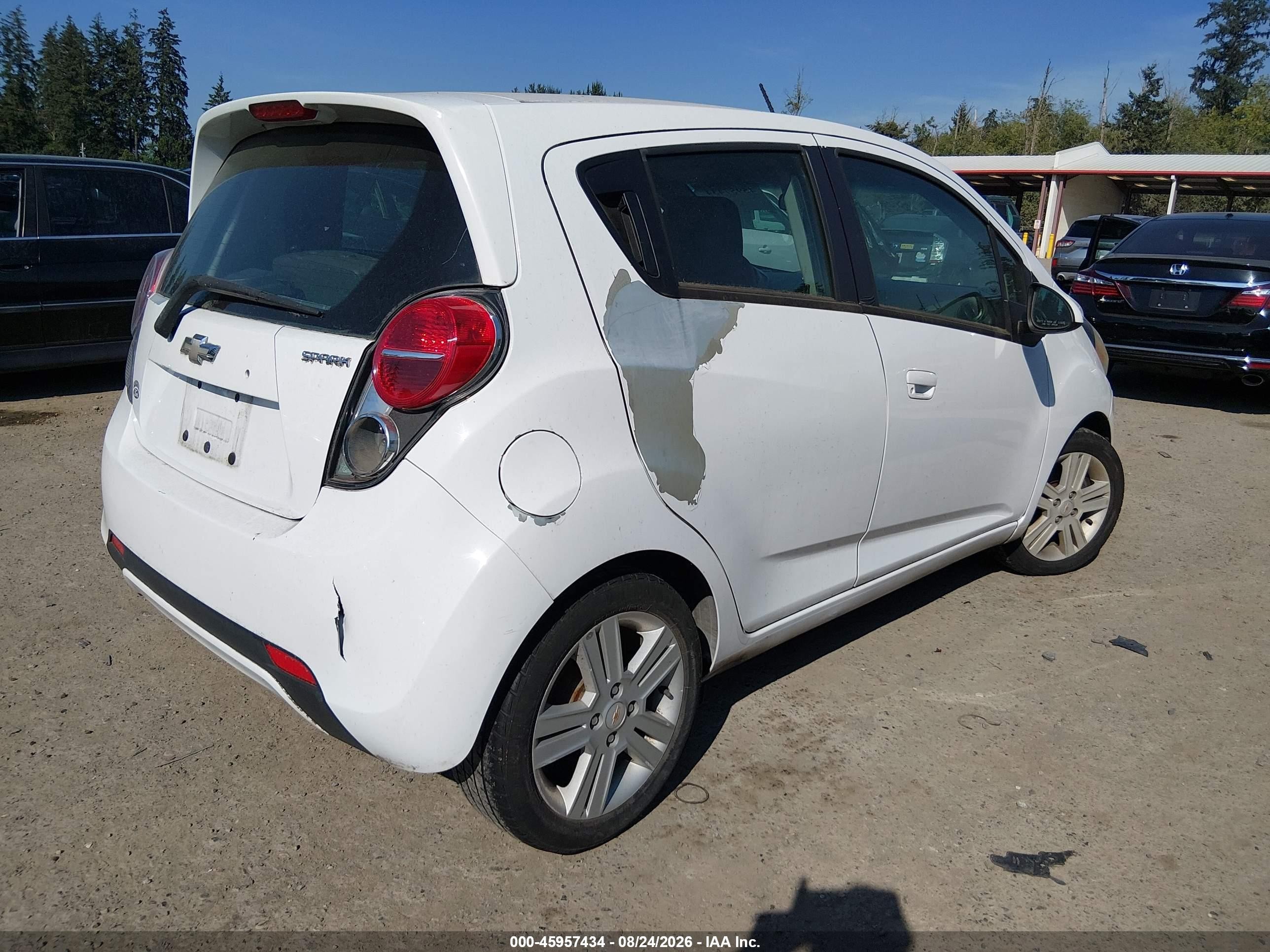 2013 Chevrolet Spark 1lt Auto White vin: KL8CD6S94DC592192