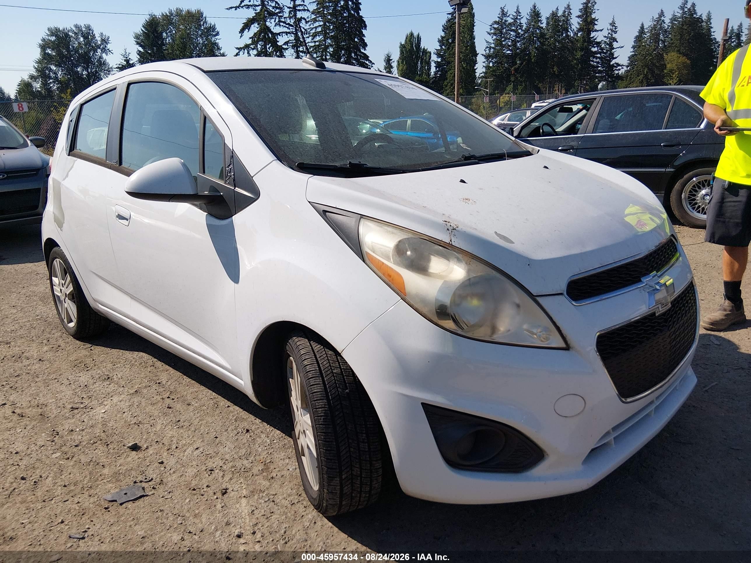2013 Chevrolet Spark 1lt Auto White vin: KL8CD6S94DC592192