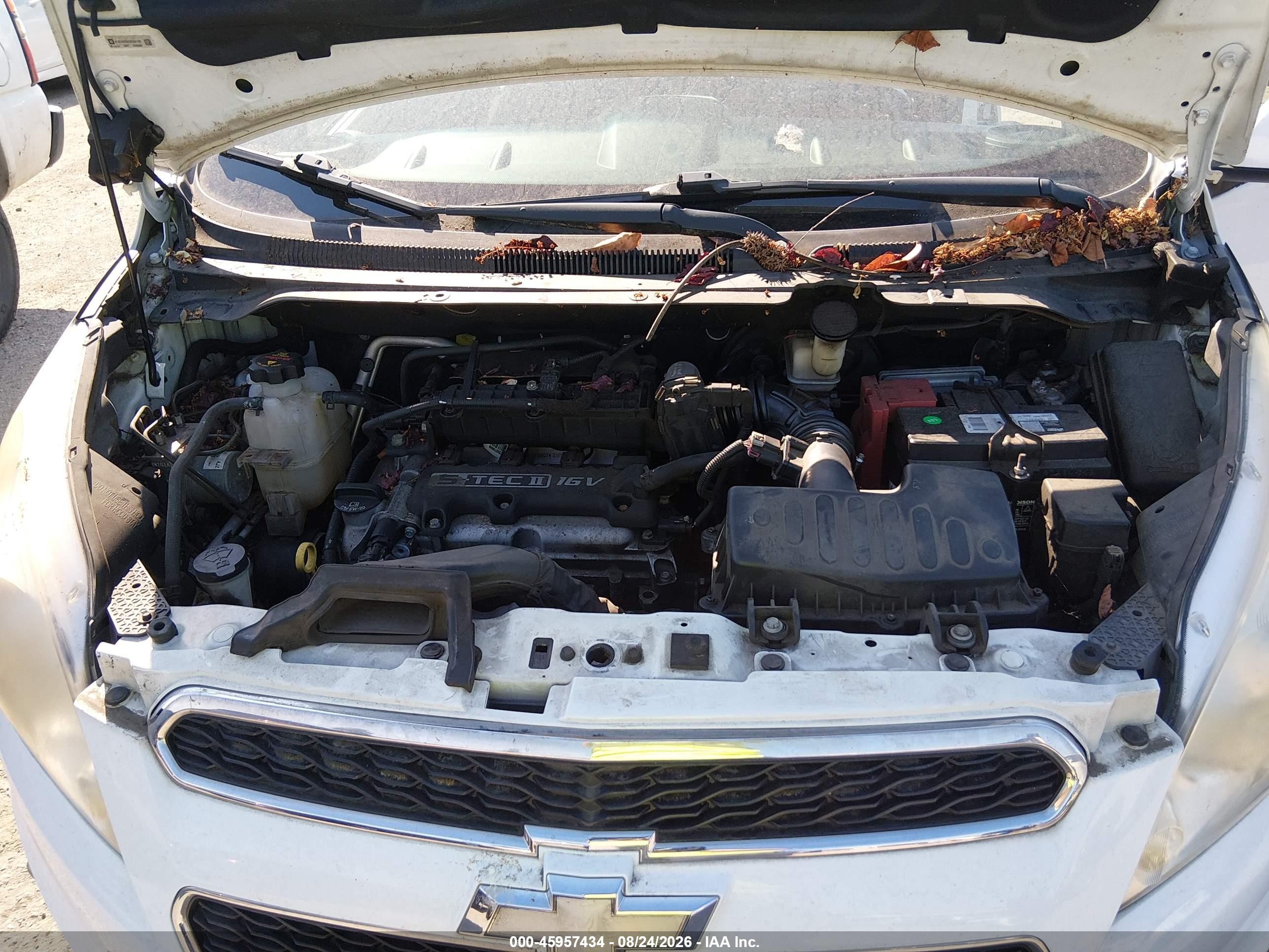 2013 Chevrolet Spark 1lt Auto White vin: KL8CD6S94DC592192