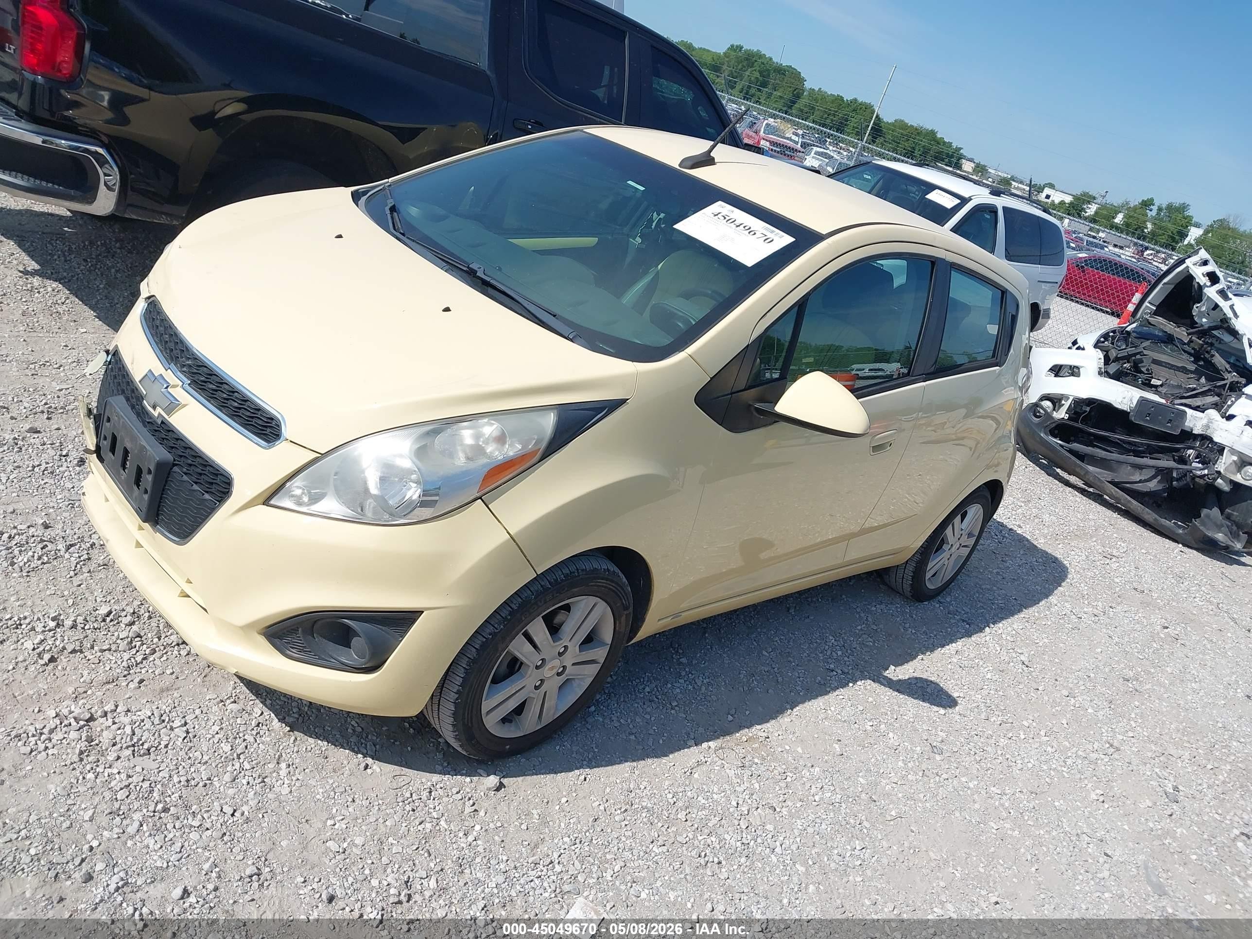 2014 Chevrolet Spark 1lt Auto Yellow vin: KL8CD6S94EC506820