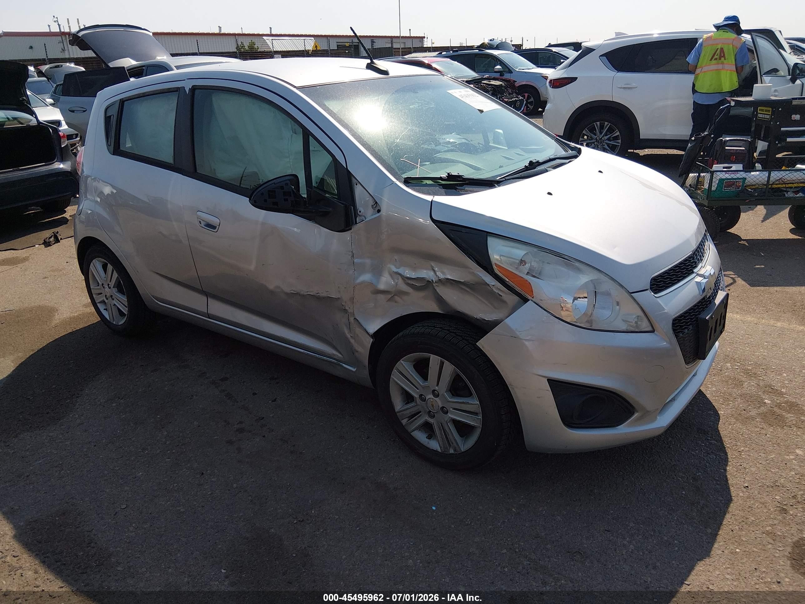 2014 Chevrolet Spark 1lt Auto Silver vin: KL8CD6S94EC534021