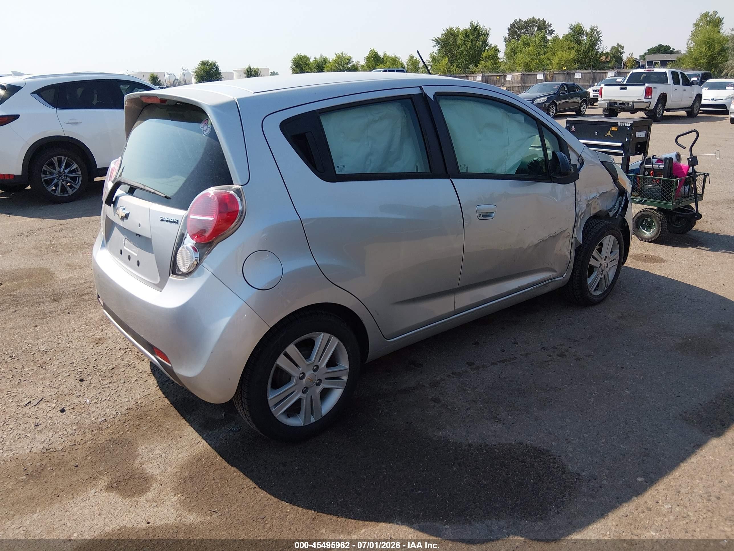 2014 Chevrolet Spark 1lt Auto Silver vin: KL8CD6S94EC534021