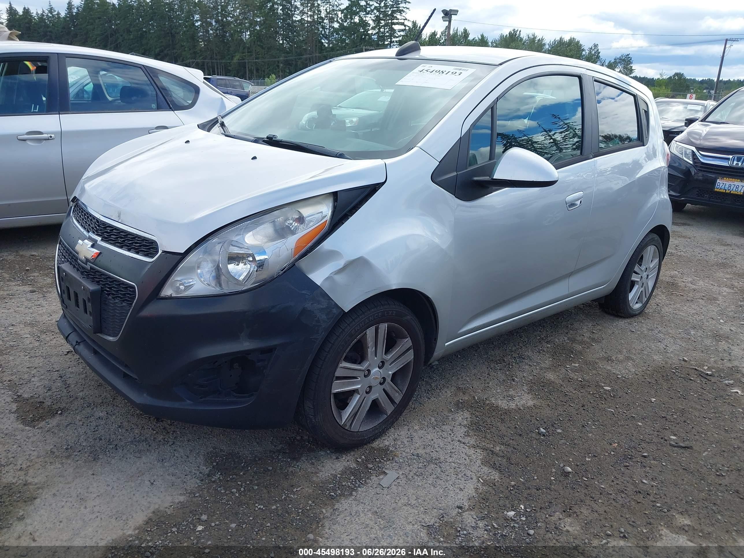 2015 Chevrolet Spark 1lt Cvt Silver vin: KL8CD6S94FC720644