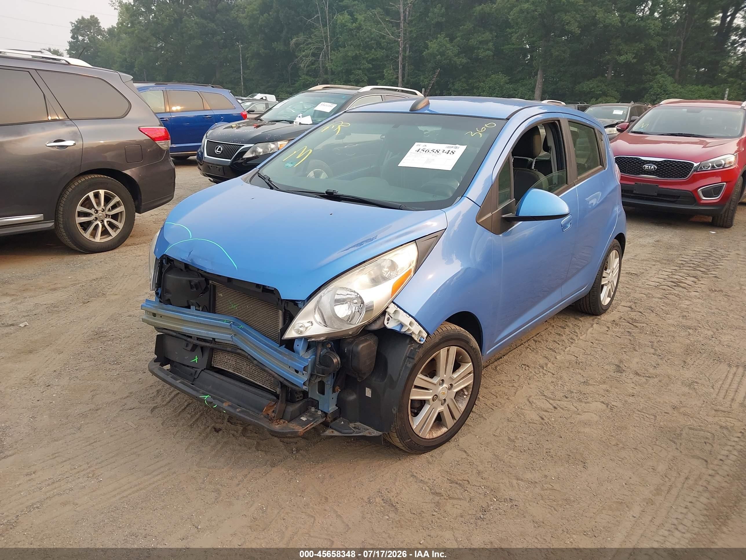 2015 Chevrolet Spark 1lt Cvt Синий vin: KL8CD6S94FC726136