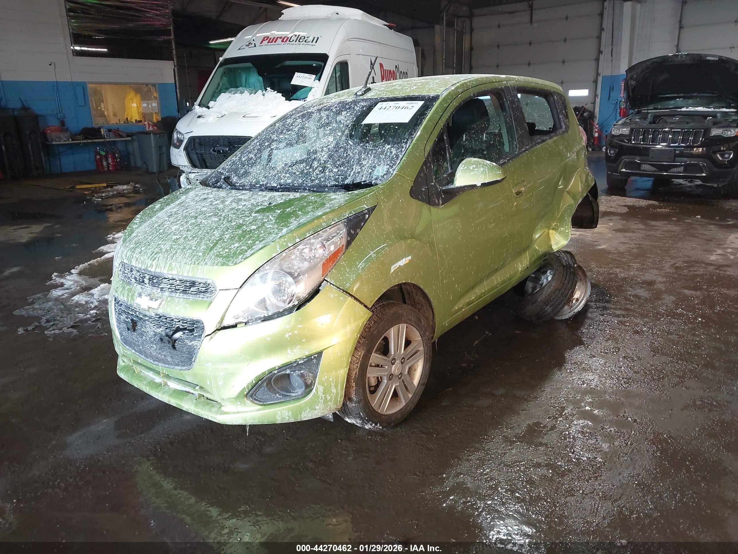 2013 Chevrolet Spark 1lt Auto Green vin: KL8CD6S95DC501009