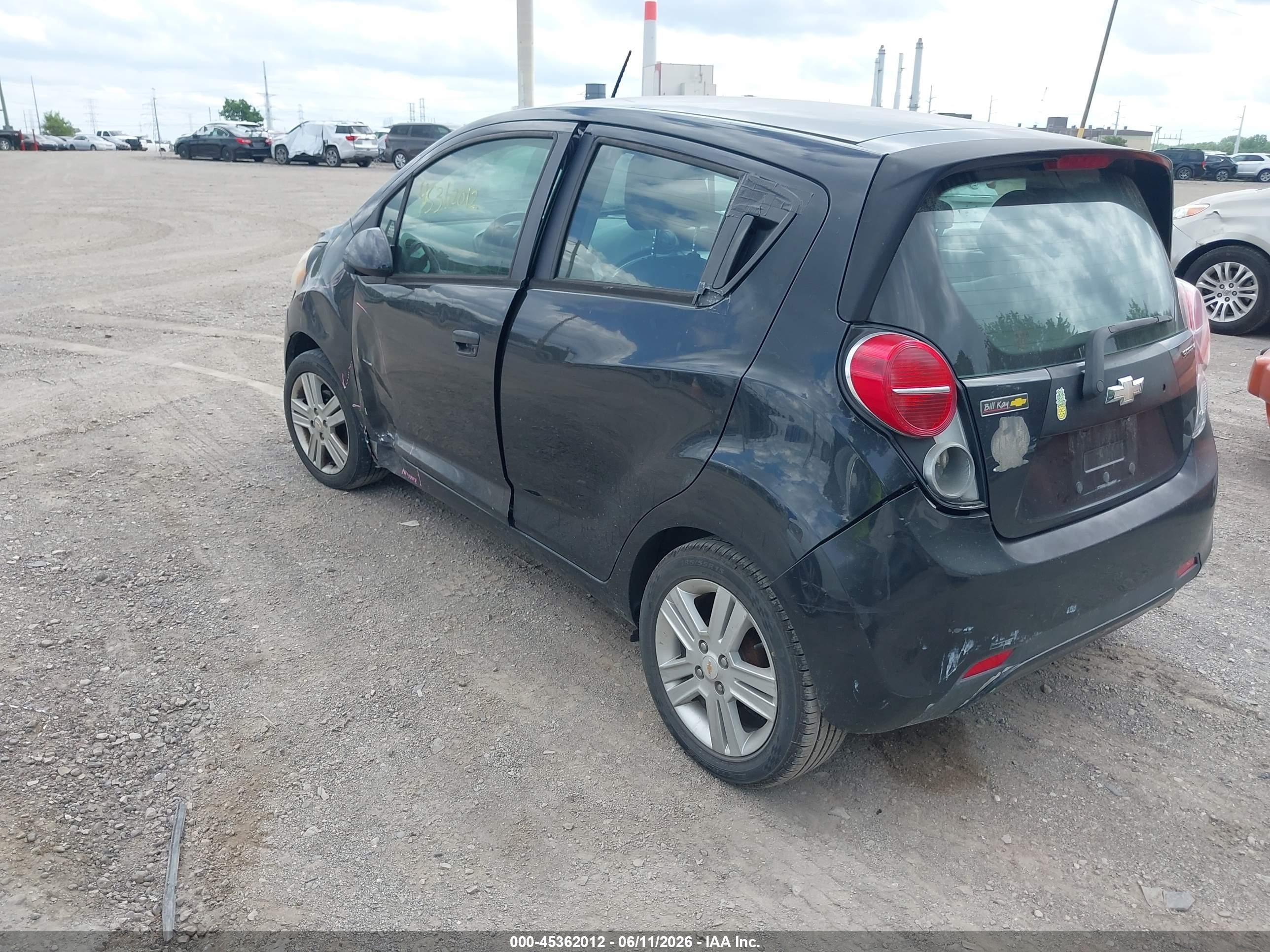 2013 Chevrolet Spark 1lt Auto Black vin: KL8CD6S95DC505870