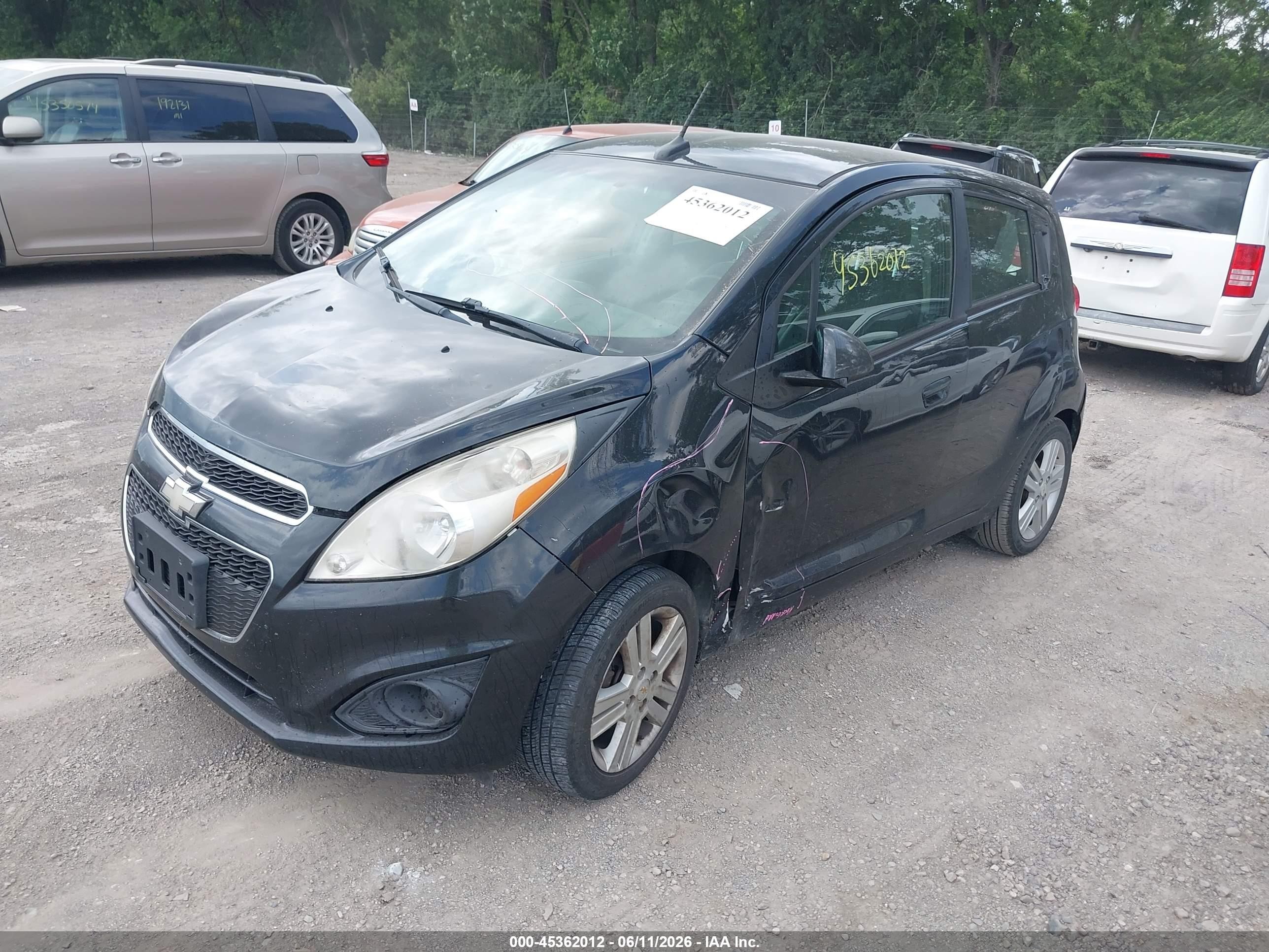 2013 Chevrolet Spark 1lt Auto Black vin: KL8CD6S95DC505870