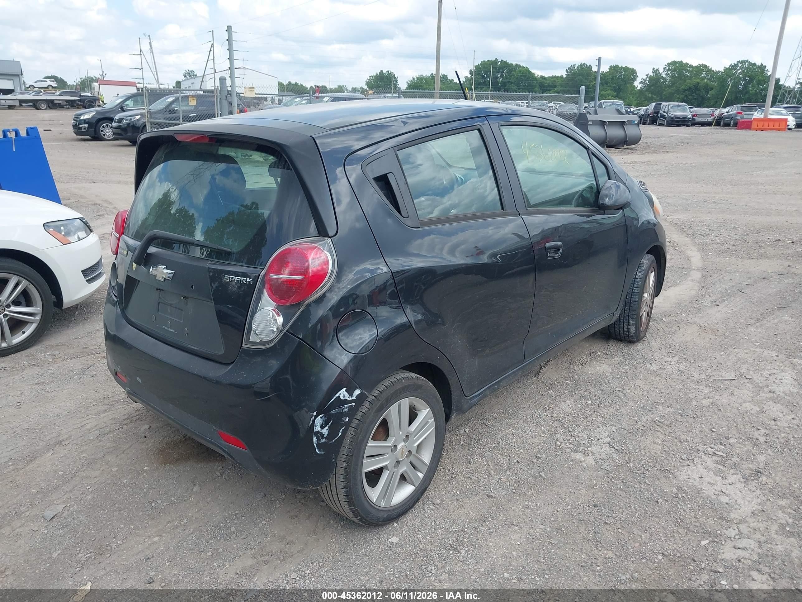 2013 Chevrolet Spark 1lt Auto Black vin: KL8CD6S95DC505870